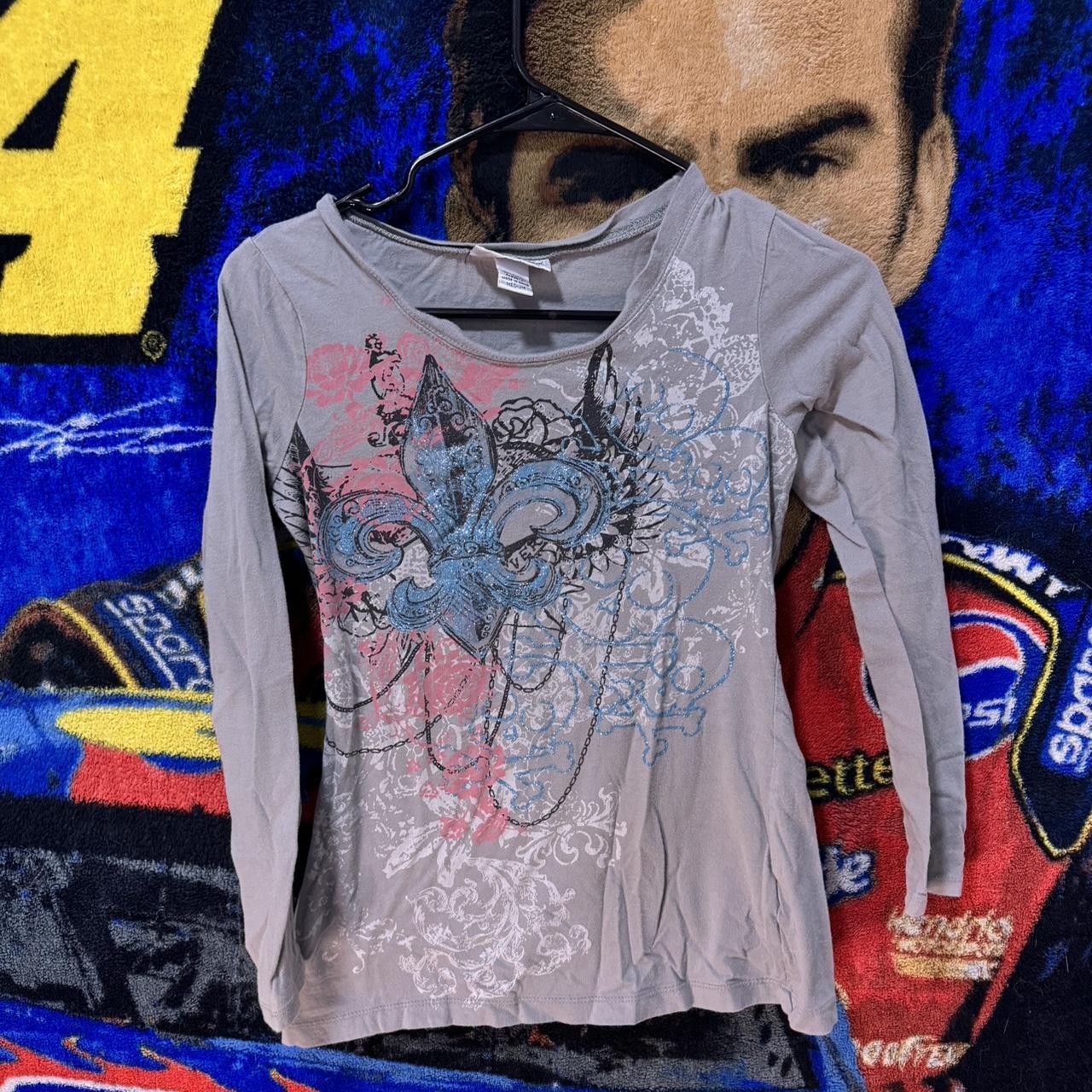Other Y2K grey and pink long sleeve shirt #y2k #grunge Size M / US 6-8 / IT 42-44 - 1 Thumbnail