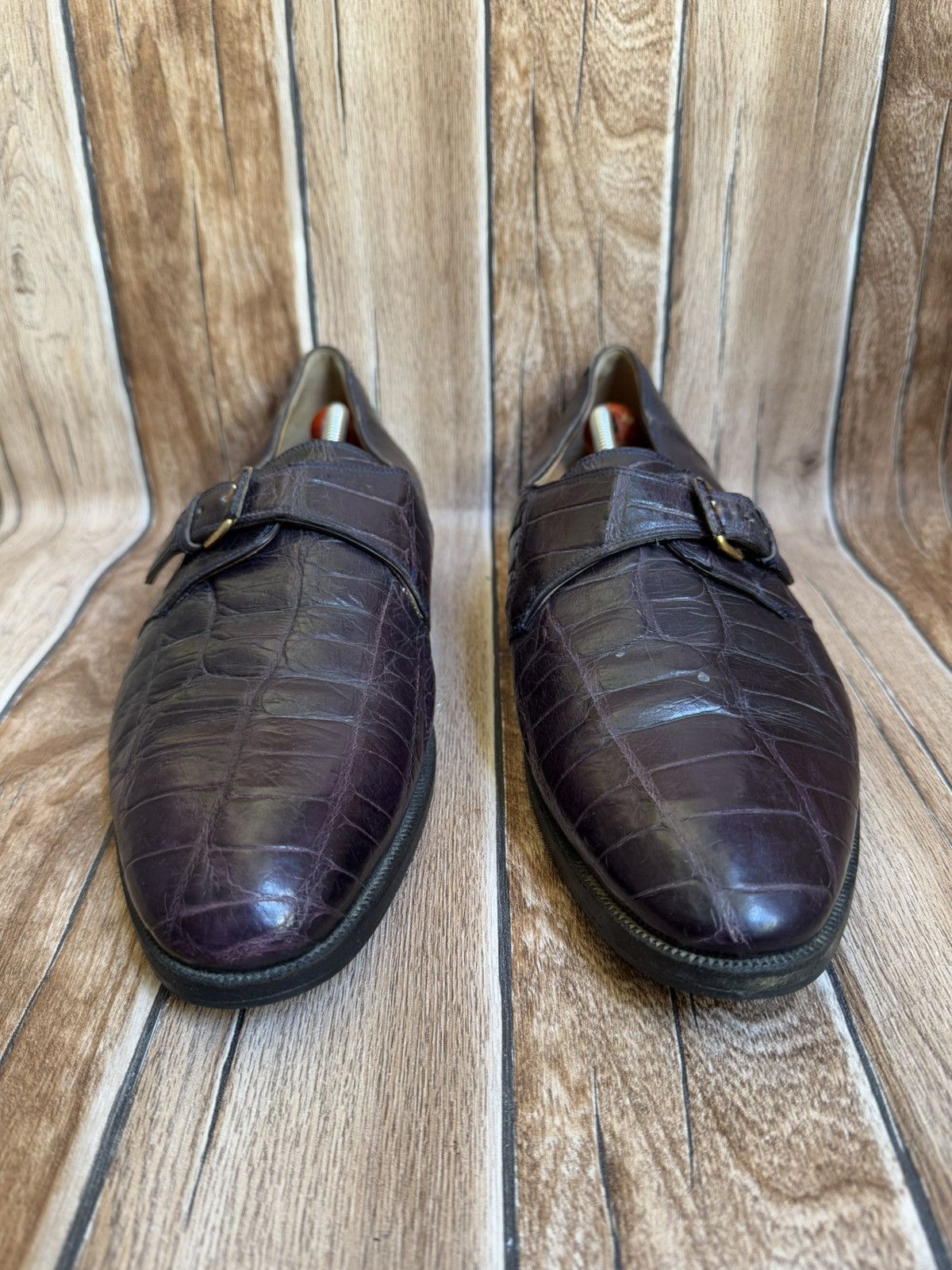 Genuine Leather × Mauri Genuine alligator skin single monk Size US 12 / EU 45 - 4 Thumbnail