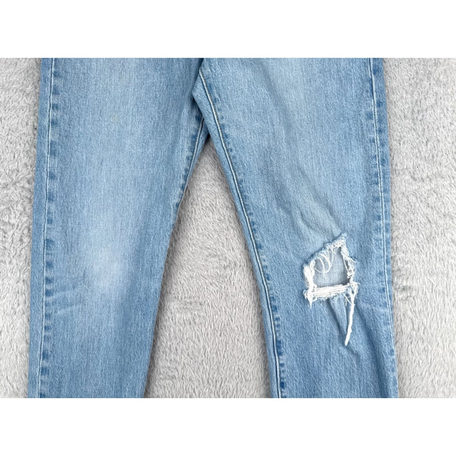 Levi's Levis Jeans Women 27x28 Blue Premium Denim Wedgie Straight Button Fly 27 28 Vintage N/A Size 27" / US 4 / IT 40 - 3 Thumbnail