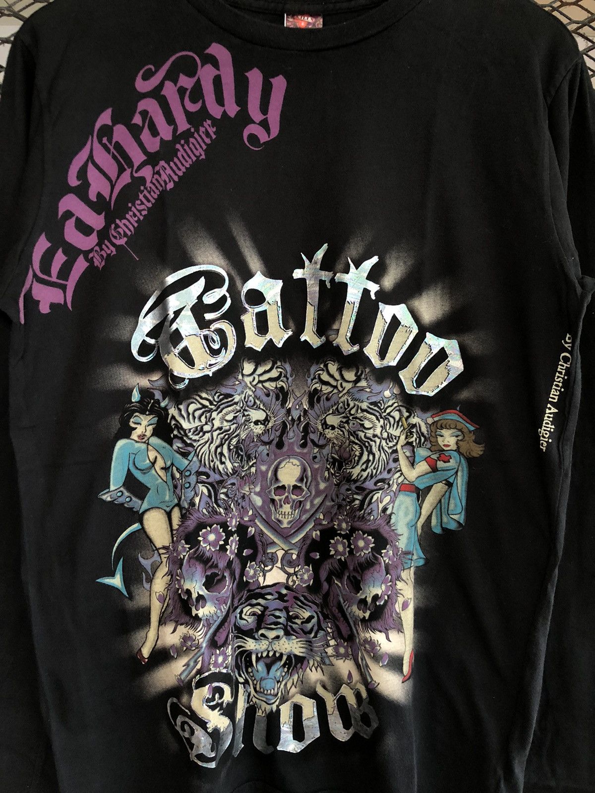Christian Audigier × Ed Hardy × Vintage ED HARDY CHRISTIAN AUDIGIER TATTO SHOW LONG SLEEVE Size US M / EU 48-50 / 2 - 2 Thumbnail