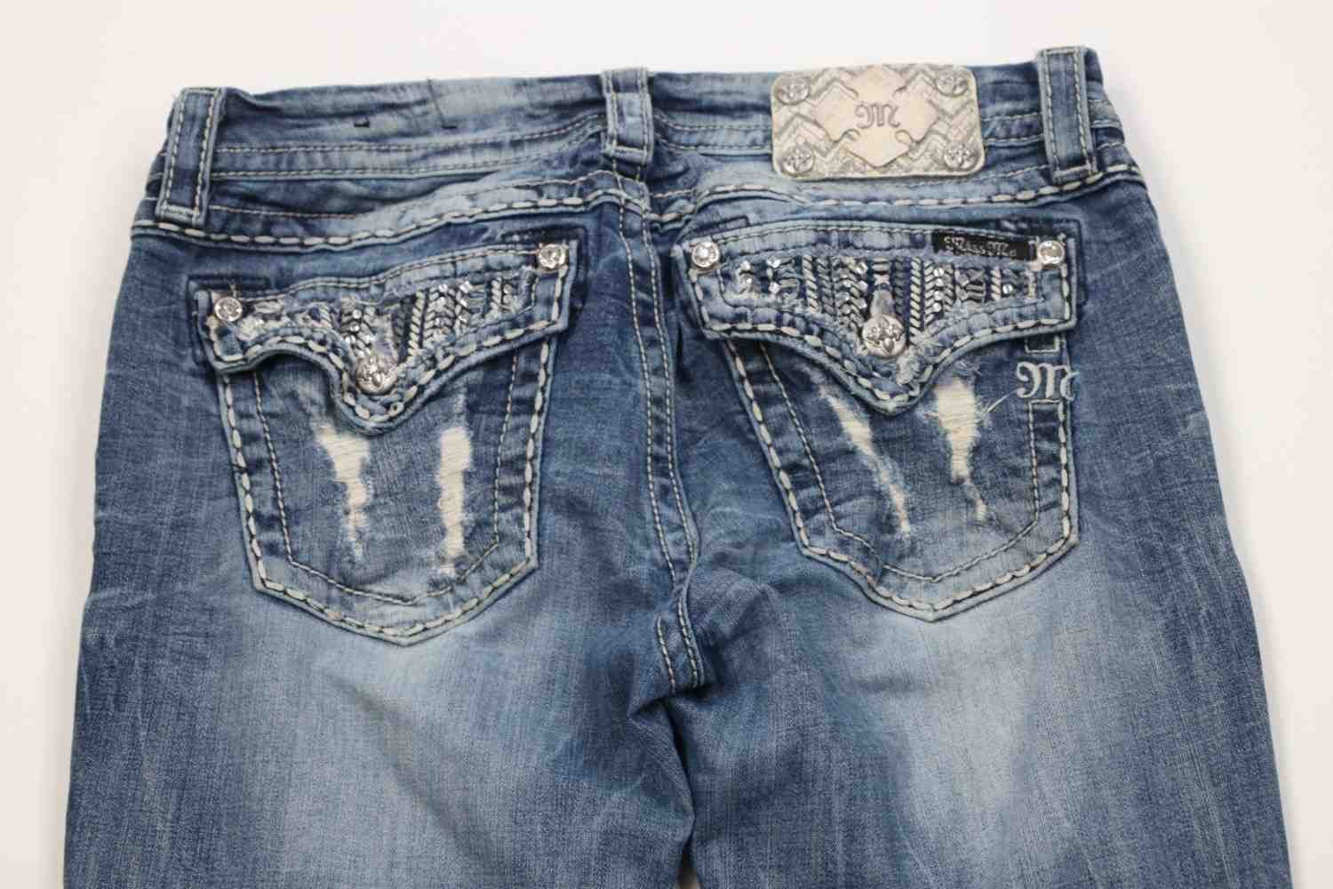Miss Me Miss Me Stretch Signature Rise Boot Flared Denim Jeans Size 29" - 9 Thumbnail