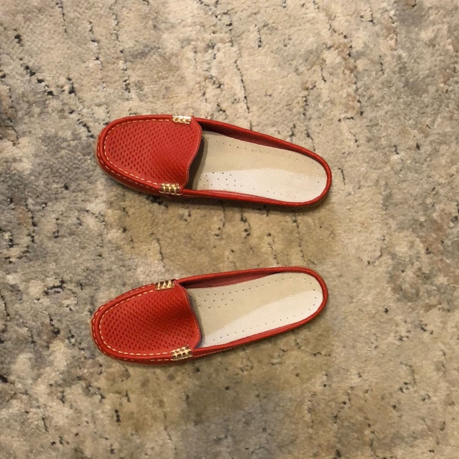 Byron Top Tier Style • Slip On Backless Loafer in Red • Size 7-7.5 Size US 7 / IT 37 - 2 Thumbnail