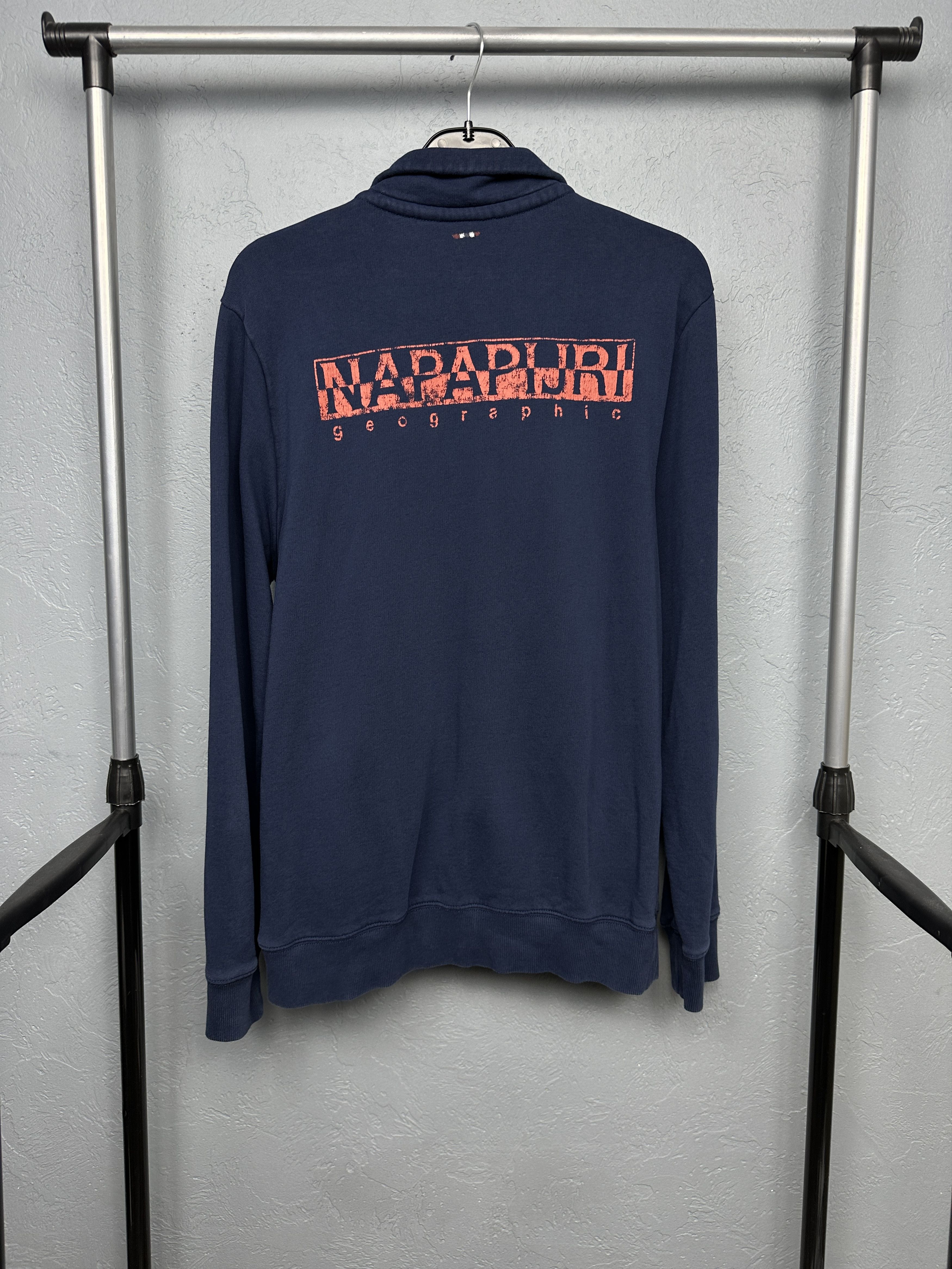 Napapijri Napapijri Mens Big Logo Full Zip Sweatshirt Hoodie Size US L / EU 52-54 / 3 - 1 Thumbnail