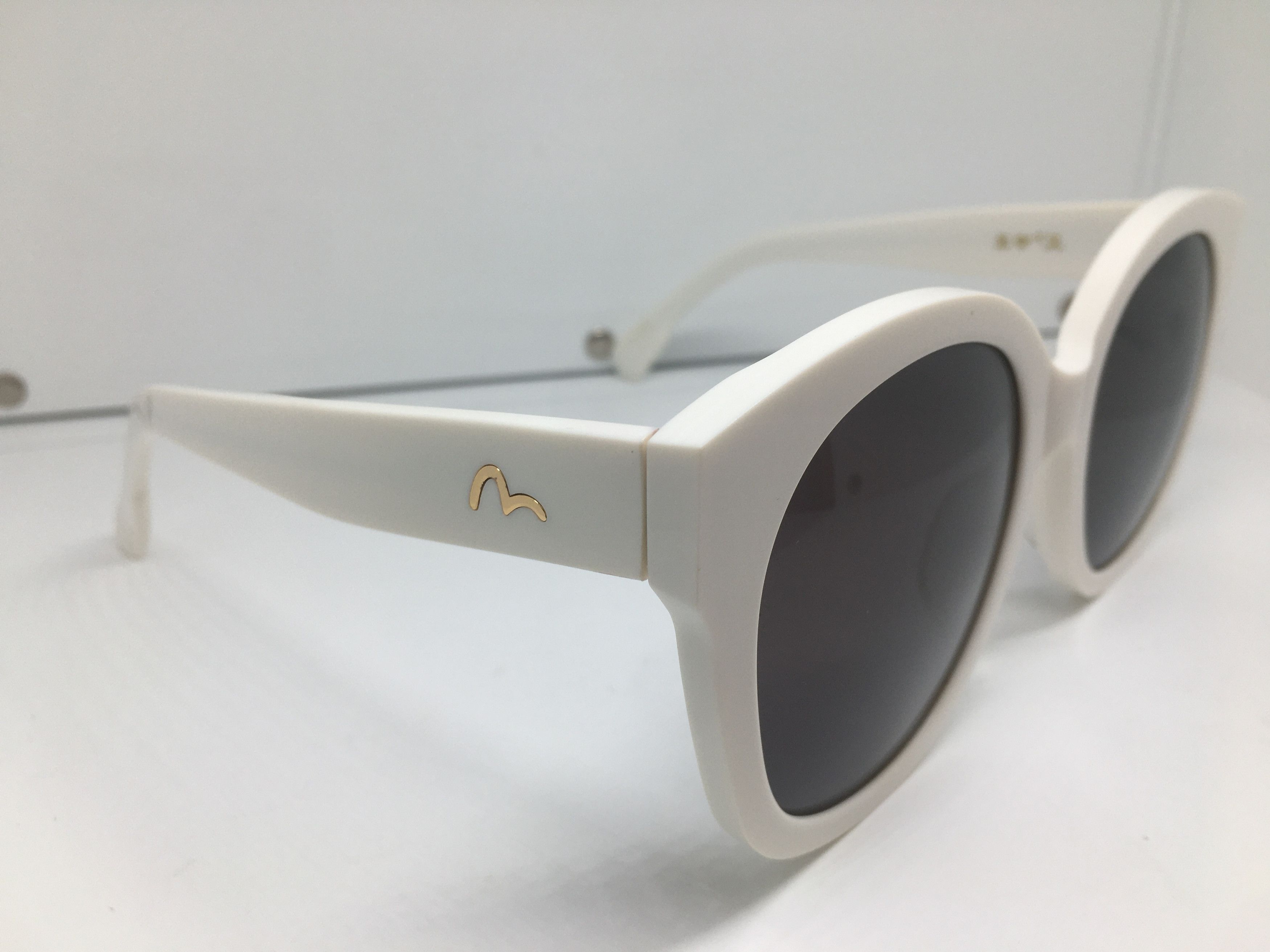Evisu Evisu 2030 White Acetate Oversize Sunglasses Frame Size ONE SIZE - 2 Thumbnail