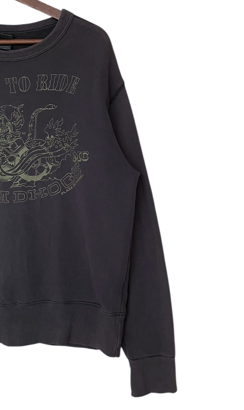 Diesel × Vintage Vintage Brand Diesel Big Logo Sweatshirt 2000s Size US XL / EU 56 / 4 - 4 Thumbnail