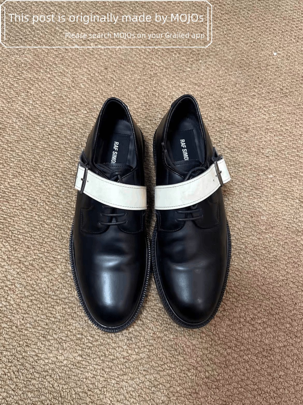 Raf Simons Sz 43 Raf Simons White Belt Stripe Derby Size US 10 / EU 43 - 5 Thumbnail