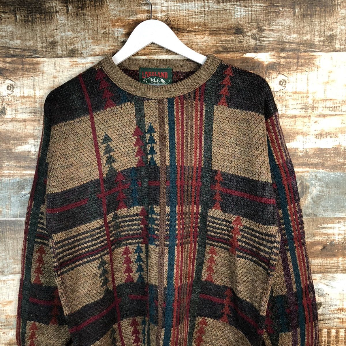 Vintage Lakeland canada vintage art Brown Knitwear sweatshirt #A1267 Size US M / EU 48-50 / 2 - 5 Thumbnail