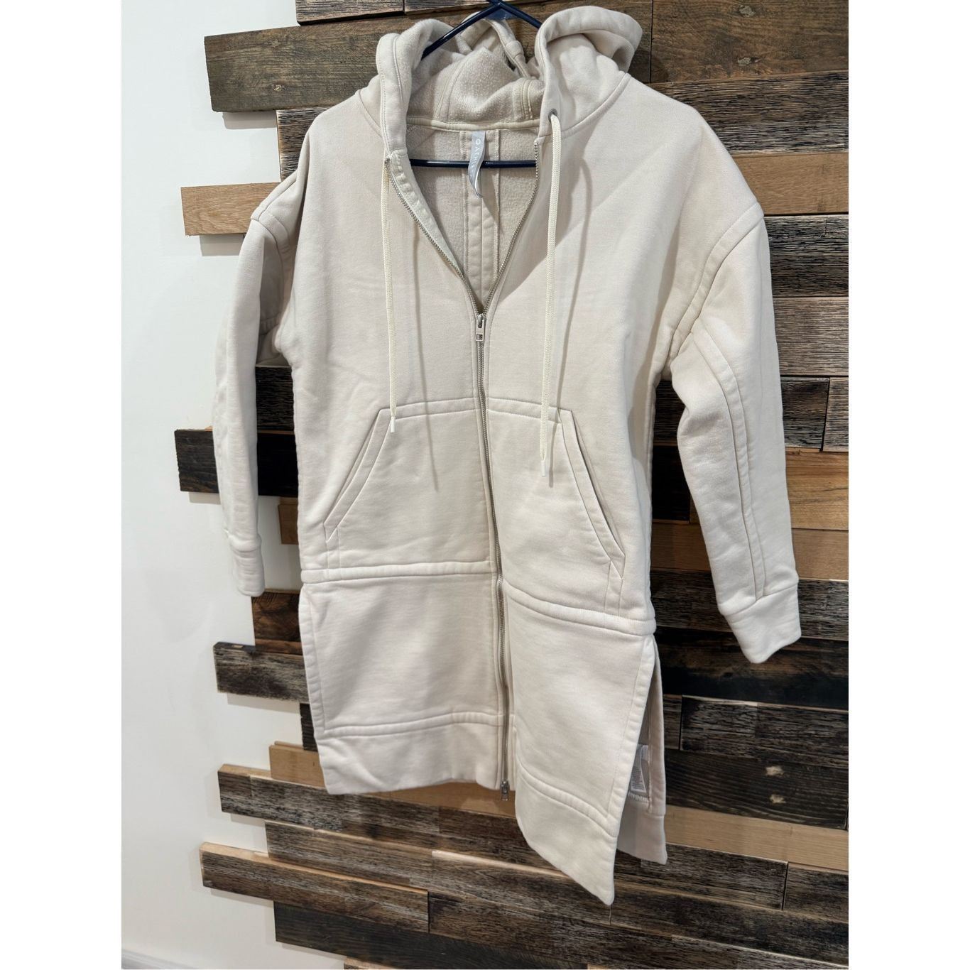 Athleta Athleta Duster Sweatshirt Hooded Coat Jacket Fleece Cream Wo Size XS / US 0-2 / IT 36-38 - 1 Thumbnail
