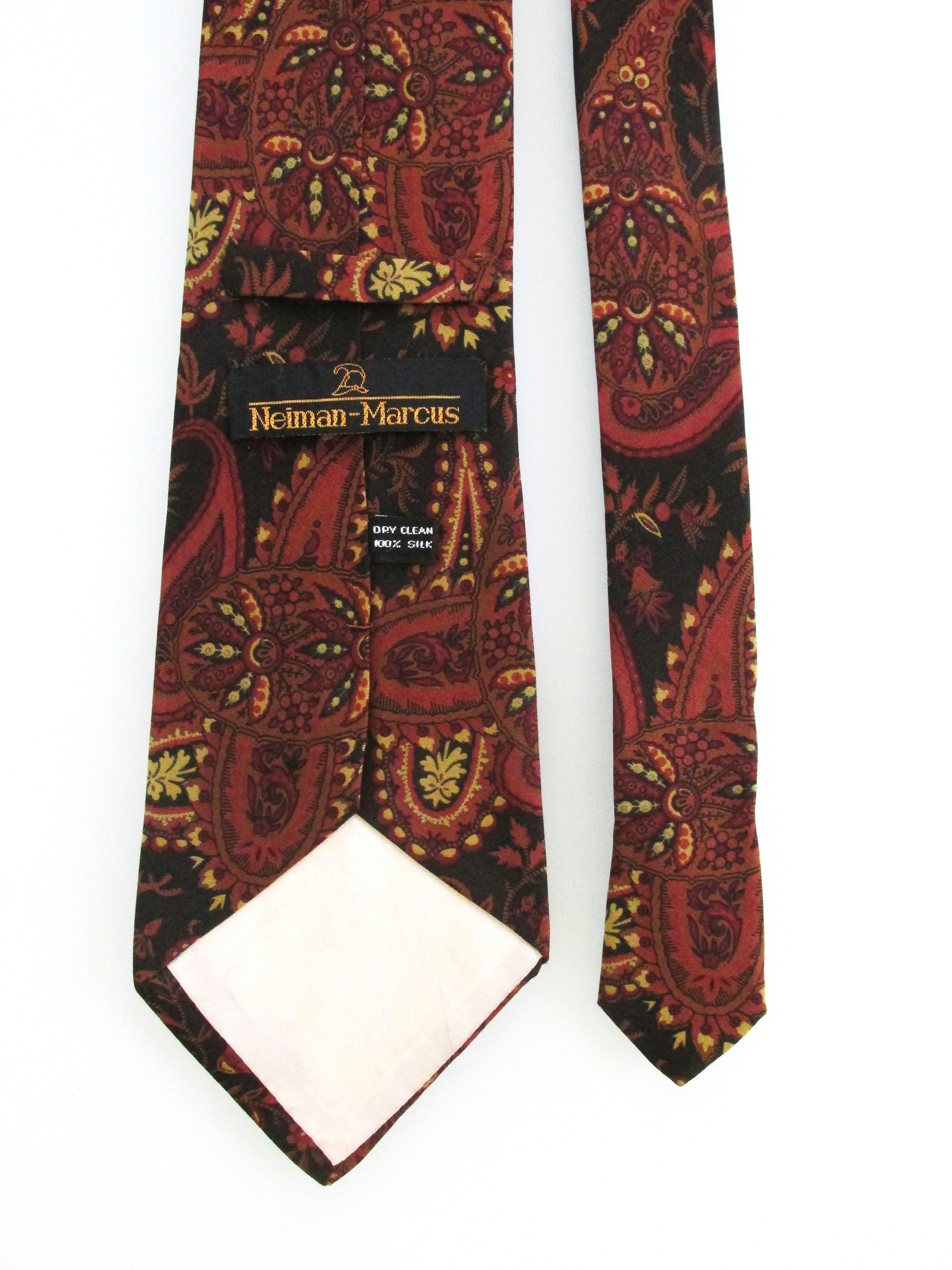 Neiman Marcus Neiman Marcus Vintage Men's Silk Tie Size ONE SIZE - 4 Thumbnail