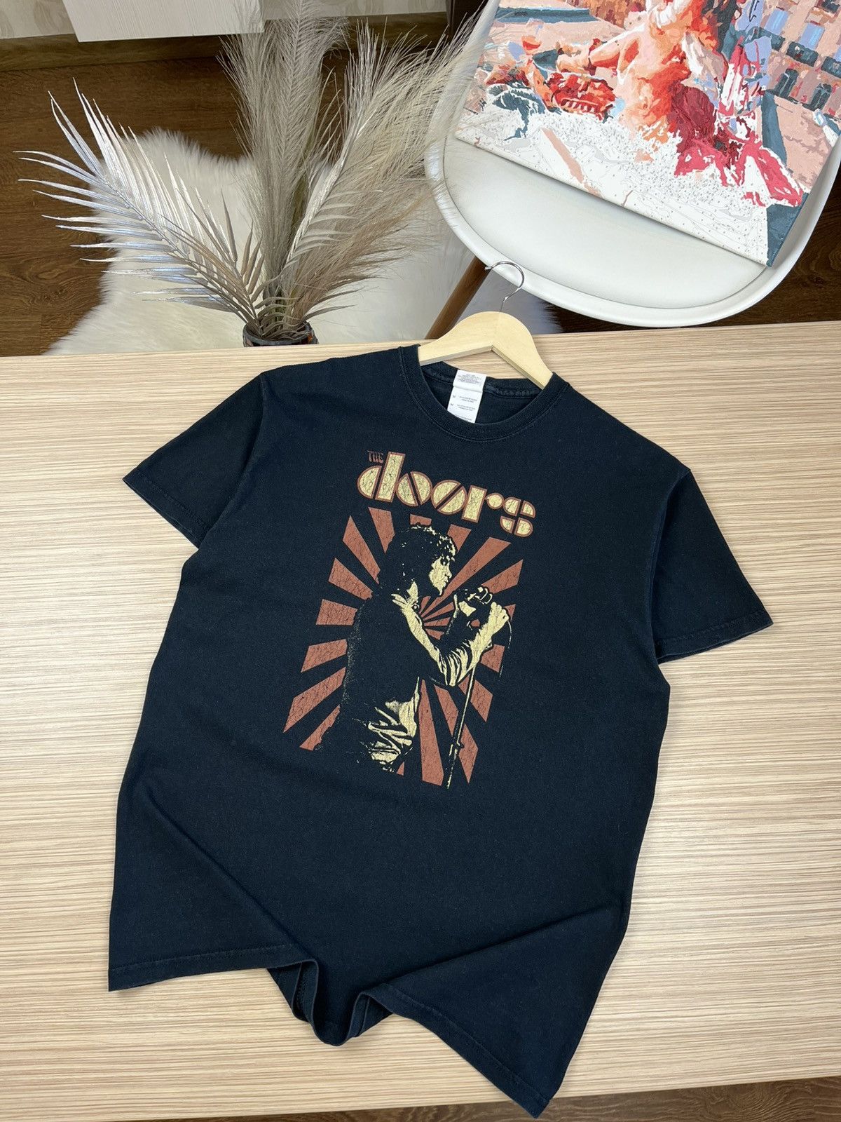 Band Tees × Vintage Vintage The Doors Rock Band Tee Jim Morrison Art Graphic Size US M / EU 48-50 / 2 - 1 Thumbnail