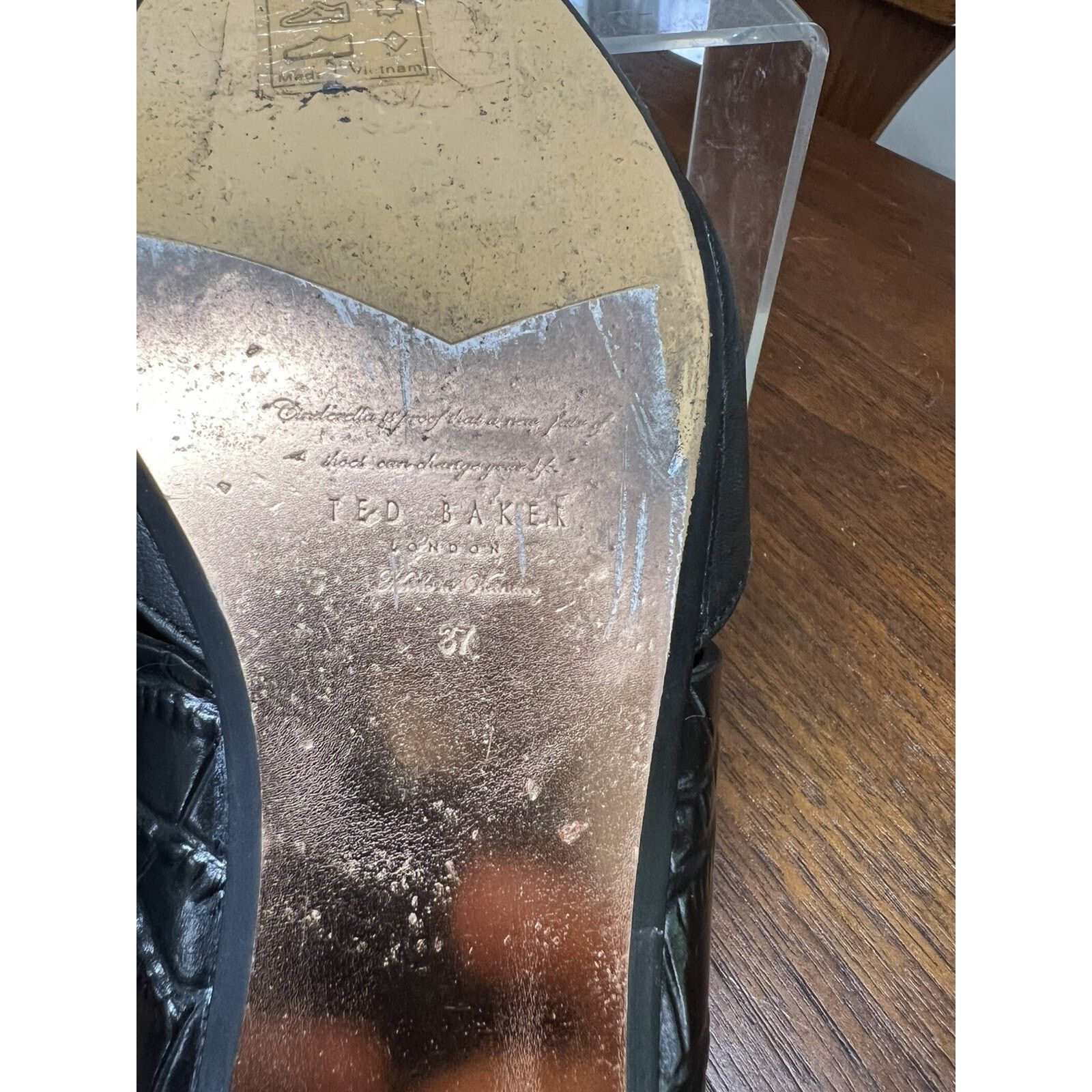 Ted Baker Ted Baker 6.5 Oryla Pointed Toe Leather Mule Flats 37 EU Size US 6.5 / IT 36.5 - 10 Thumbnail
