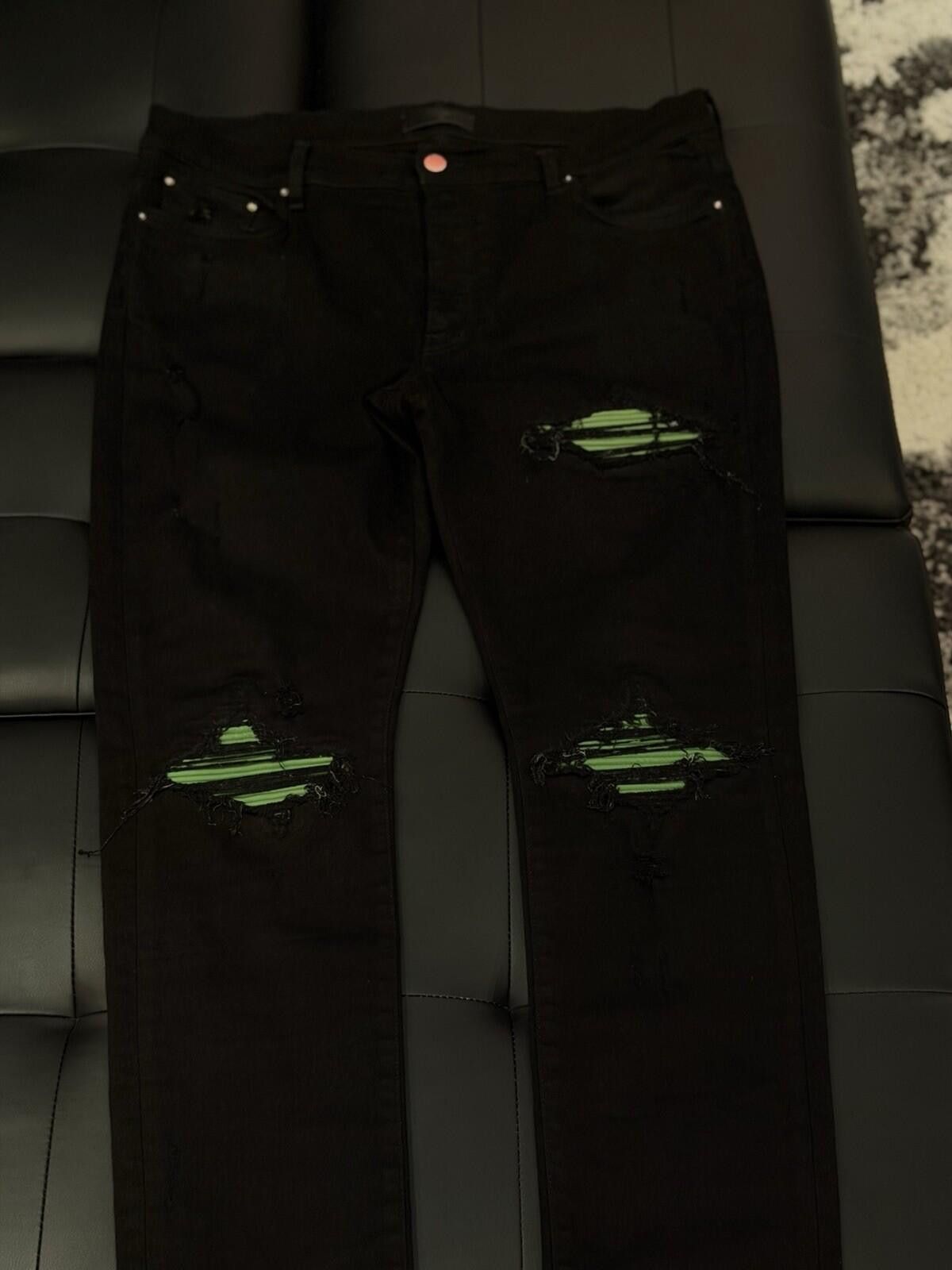 Amiri Size 36 - Amiri Black Green Jeans 100% Authentic Size US 36 / EU 52 - 4 Thumbnail