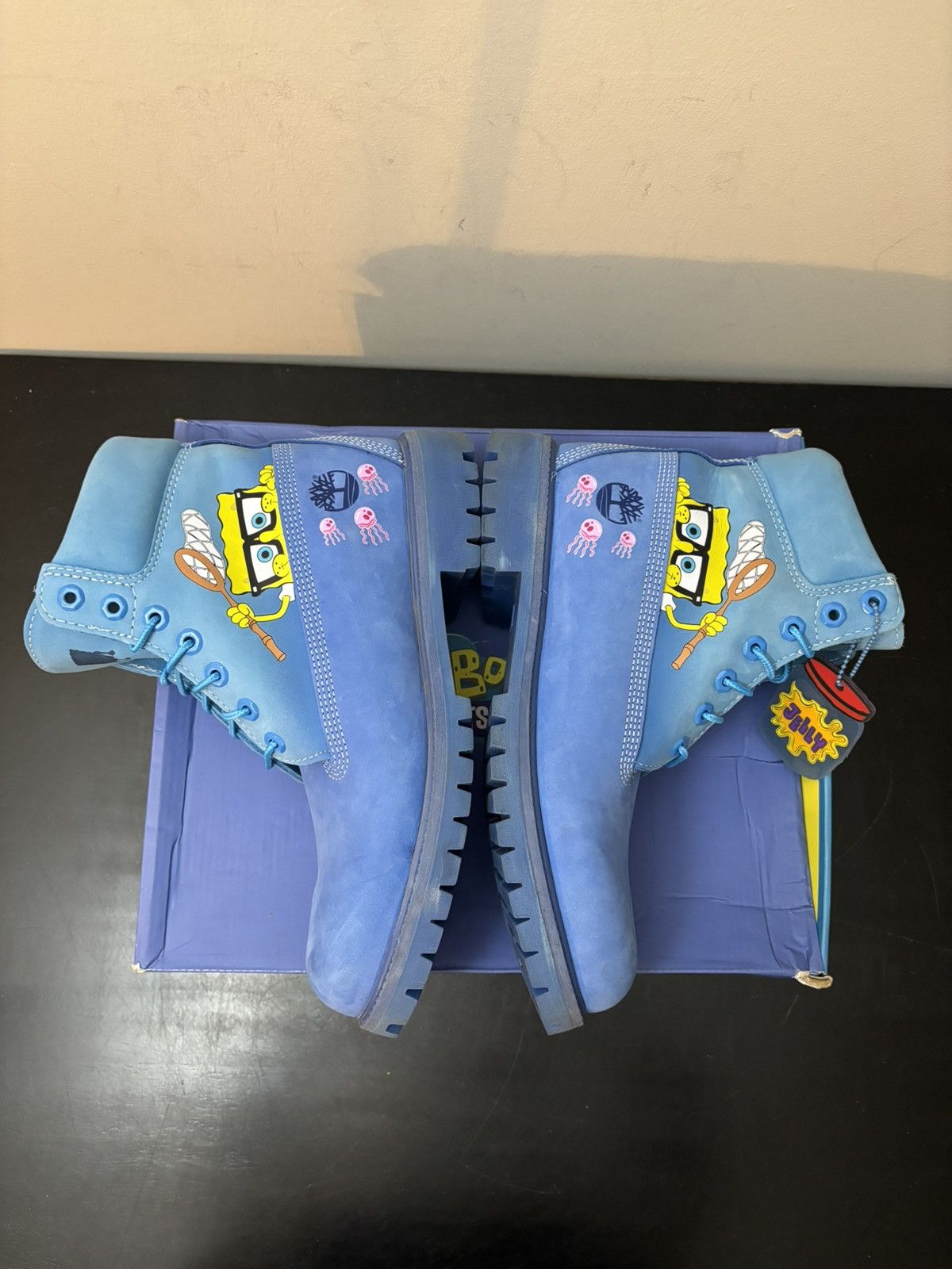 Timberland Timberland 6 Inch Suede Boots SpongeBob Jellyfish Blue Size US 9.5 / EU 42-43 - 4 Thumbnail