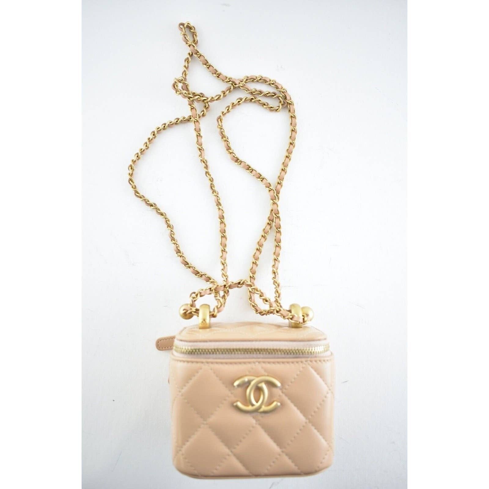 Chanel Chanel Vanity With Chain Pearl Logo Shoulder Crossbody Bag Size ONE SIZE - 3 Thumbnail