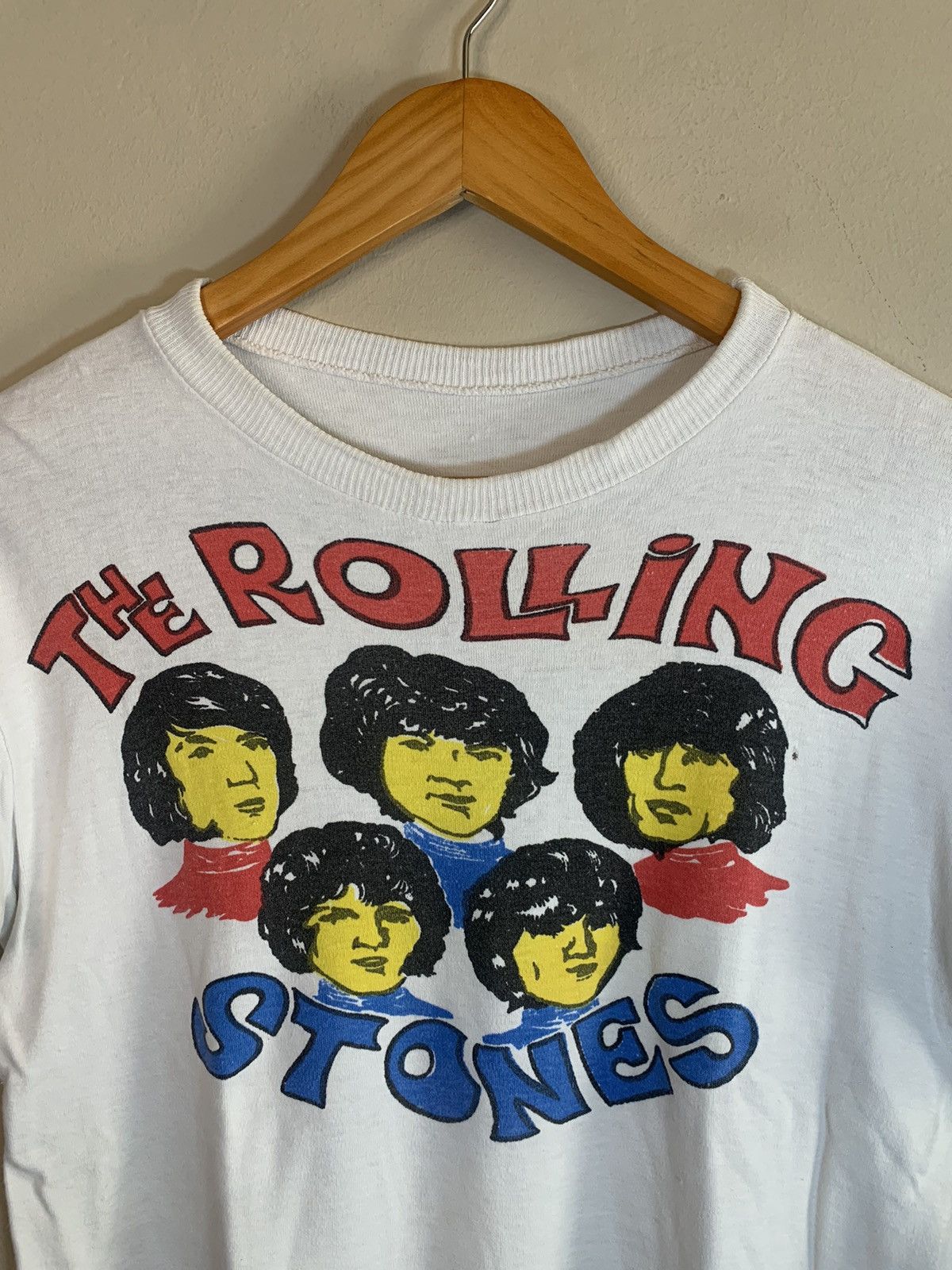 Band Tees *RARE* Vintage 1960s The Rolling Stones Band Euro Tour Shirt Size US M / EU 48-50 / 2 - 2 Thumbnail