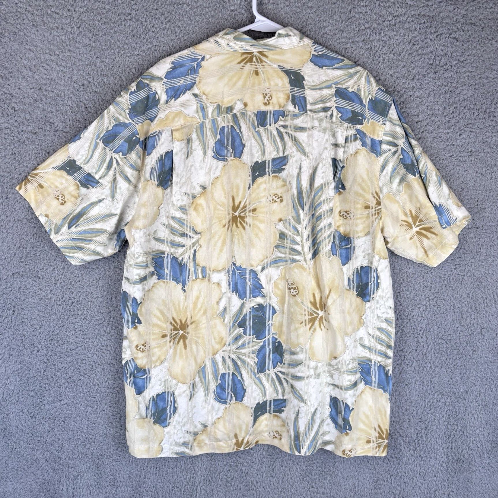 Tommy Bahama Tommy Bahama Hawaiian Shirt Mens Large Silk Linen Floral AOP Loop Collar Beach Shirt Size US L / EU 52-54 / 3 - 5 Thumbnail