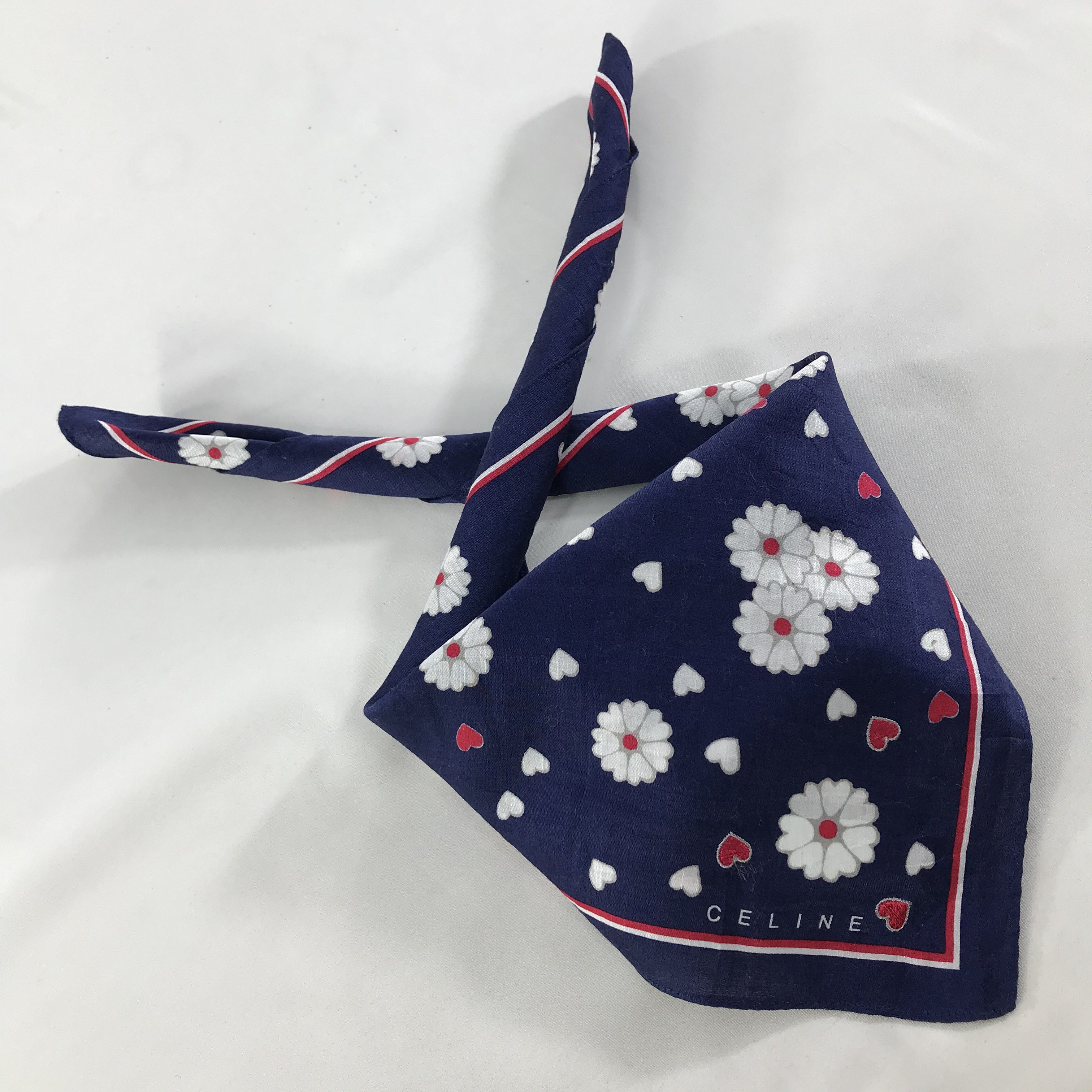 Celine × Vintage Celine Bandana / Handkerchief / Neckerchief - S1214 Size ONE SIZE - 4 Thumbnail