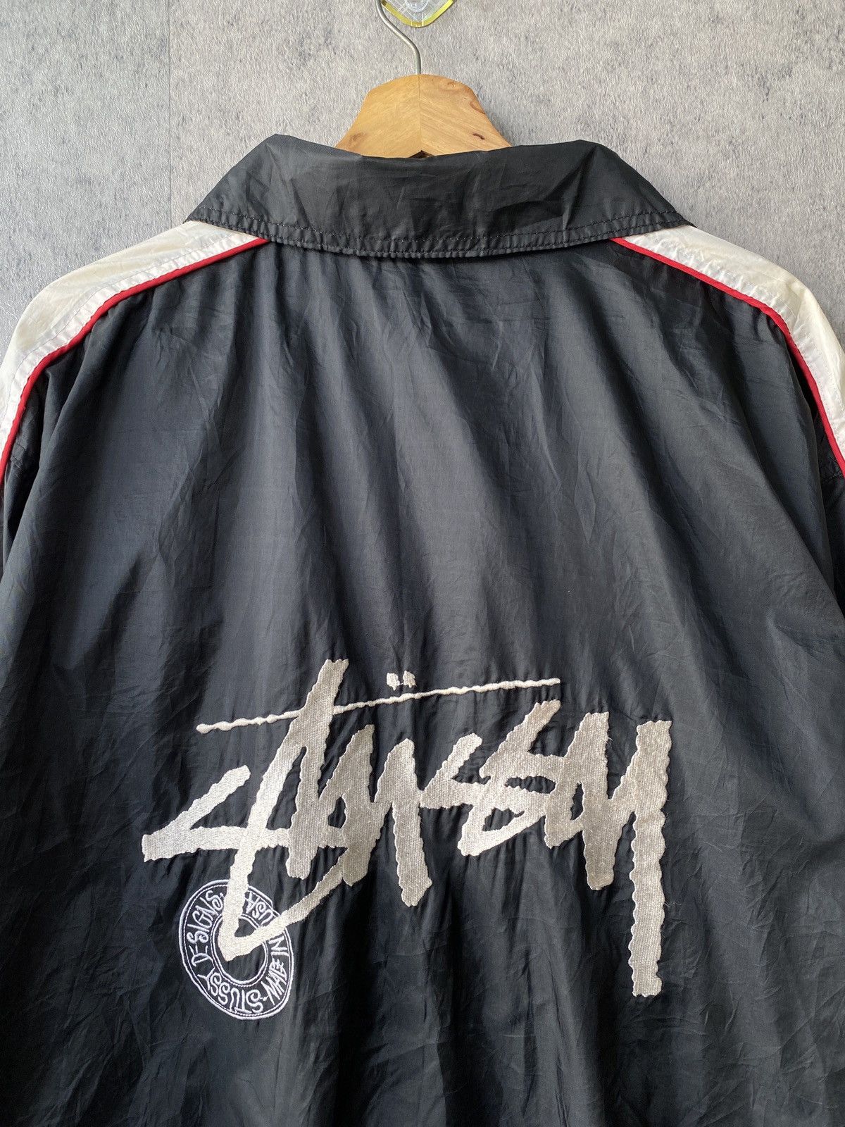 Stussy × Vintage Vintage 90s Stussy Windbreaker Big Logo Jacket Size US L / EU 52-54 / 3 - 3 Thumbnail