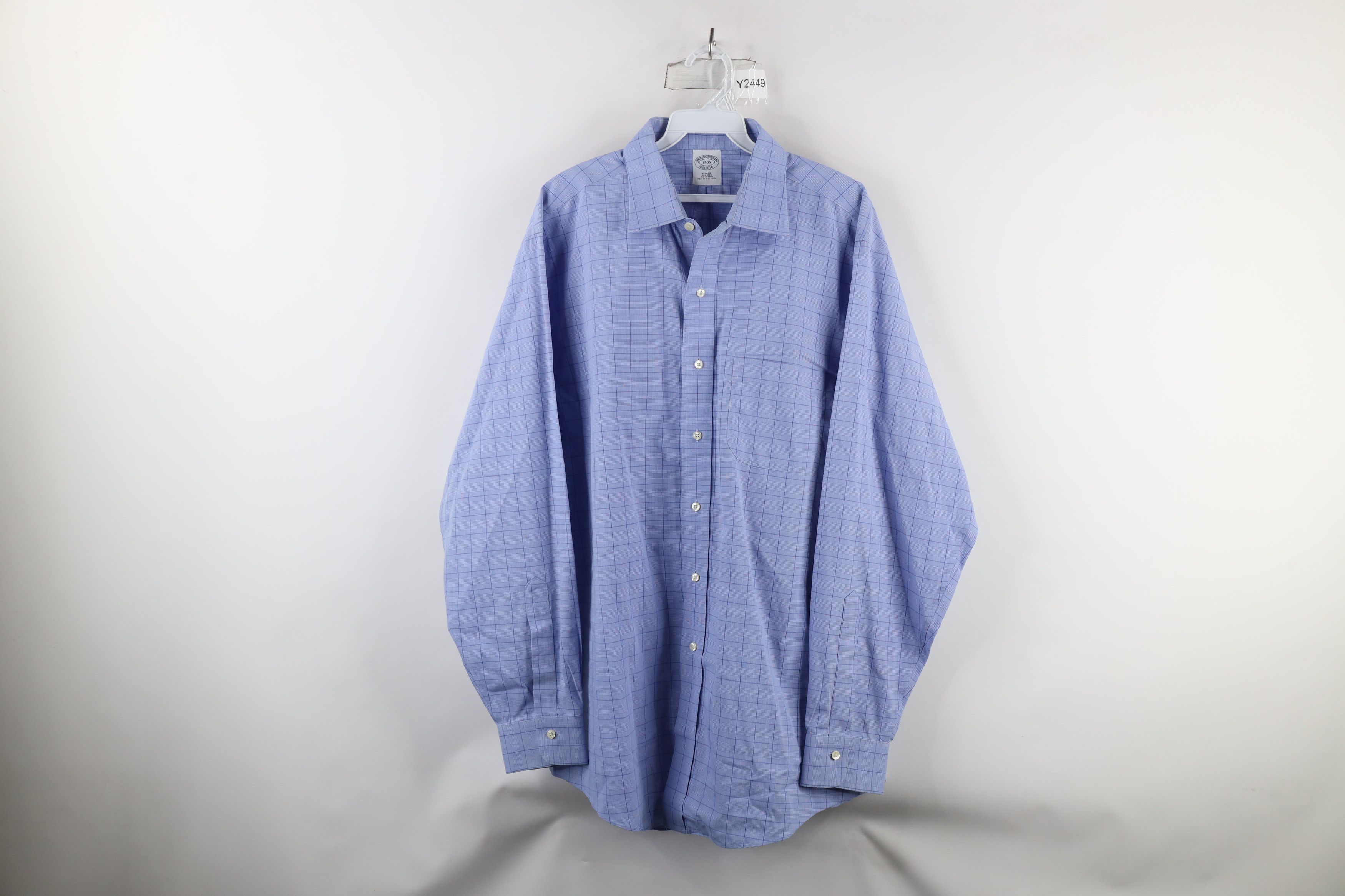 Brooks Brothers × Vintage Vintage Brooks Brothers Non Iron Cotton Button Shirt Plaid Size US L / EU 52-54 / 3 - 1 Thumbnail