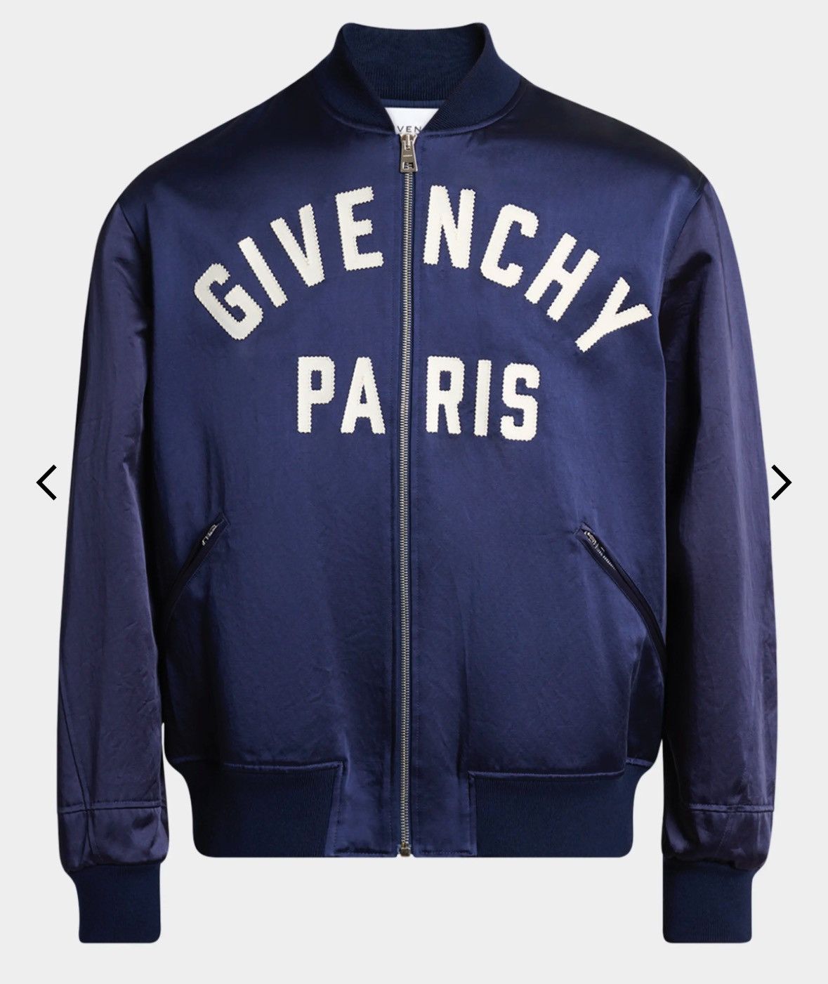 Givenchy Givenchy Men's Satin Logo Bomber Jacket Size US L / EU 52-54 / 3 - 1 Thumbnail