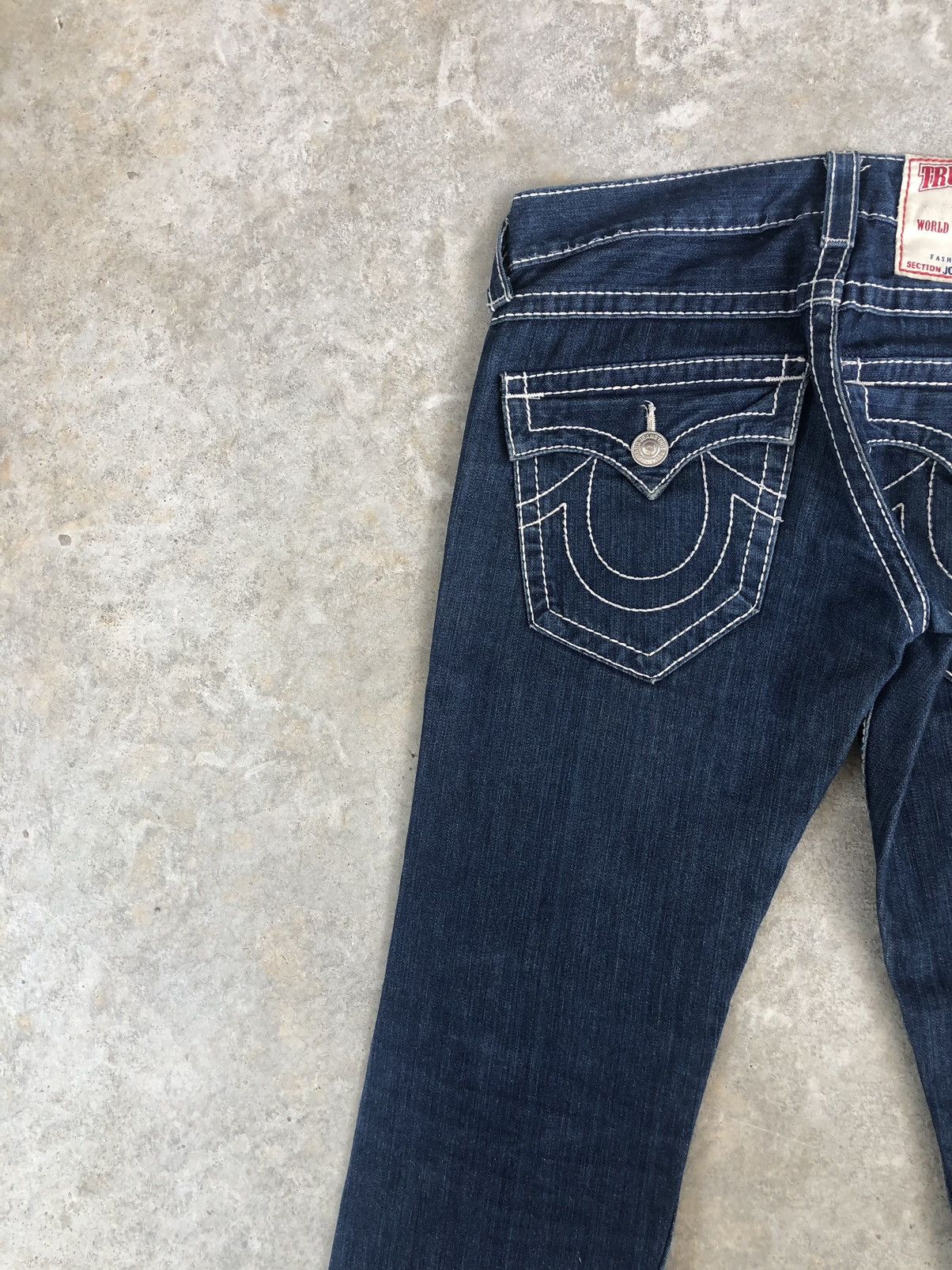 True Religion True Religion Flared Jeans Bootcut White Stitch Distressed Size US 32 / EU 48 - 10 Thumbnail