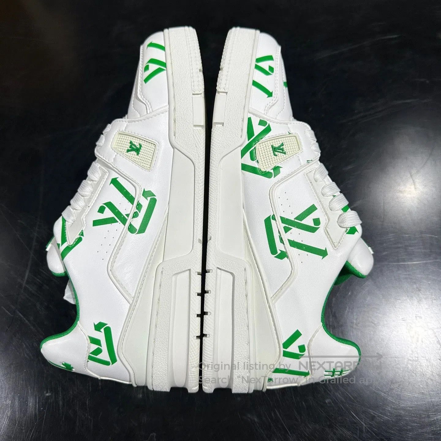 Louis Vuitton Louis Vuitton Trainer White Green Sneakers. Size US 8.5 / EU 41-42 - 6 Thumbnail