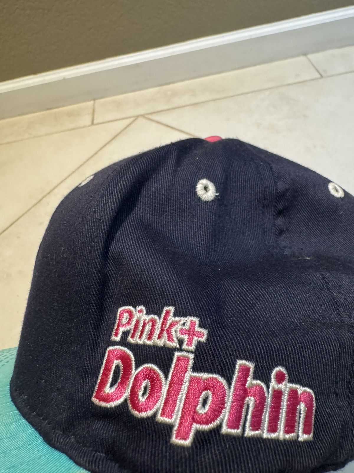 Pink Dolphin Pink Dolphin Logo Snapback Blue Teal Pink Embroidered Size ONE SIZE - 4 Thumbnail