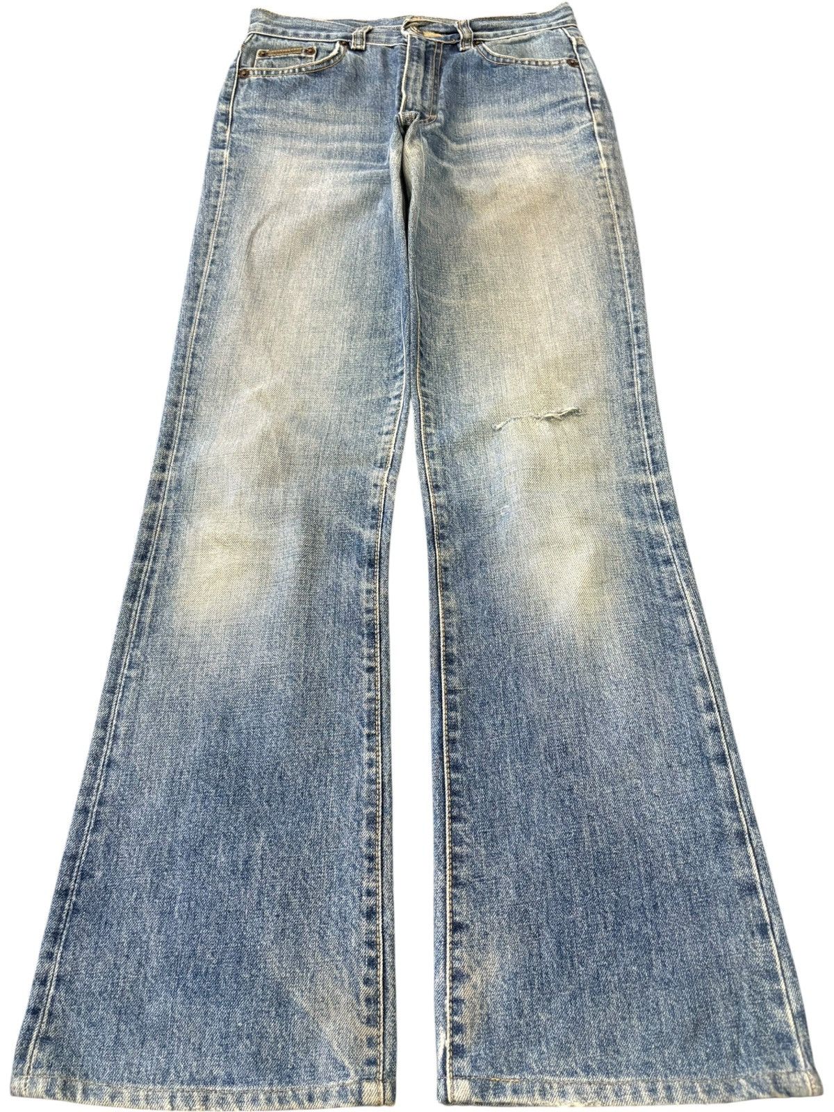 Calvin Klein Vintage Calvin Klein Distressed Flare Jeans Size 27" / US 4 / IT 40 - 1 Thumbnail