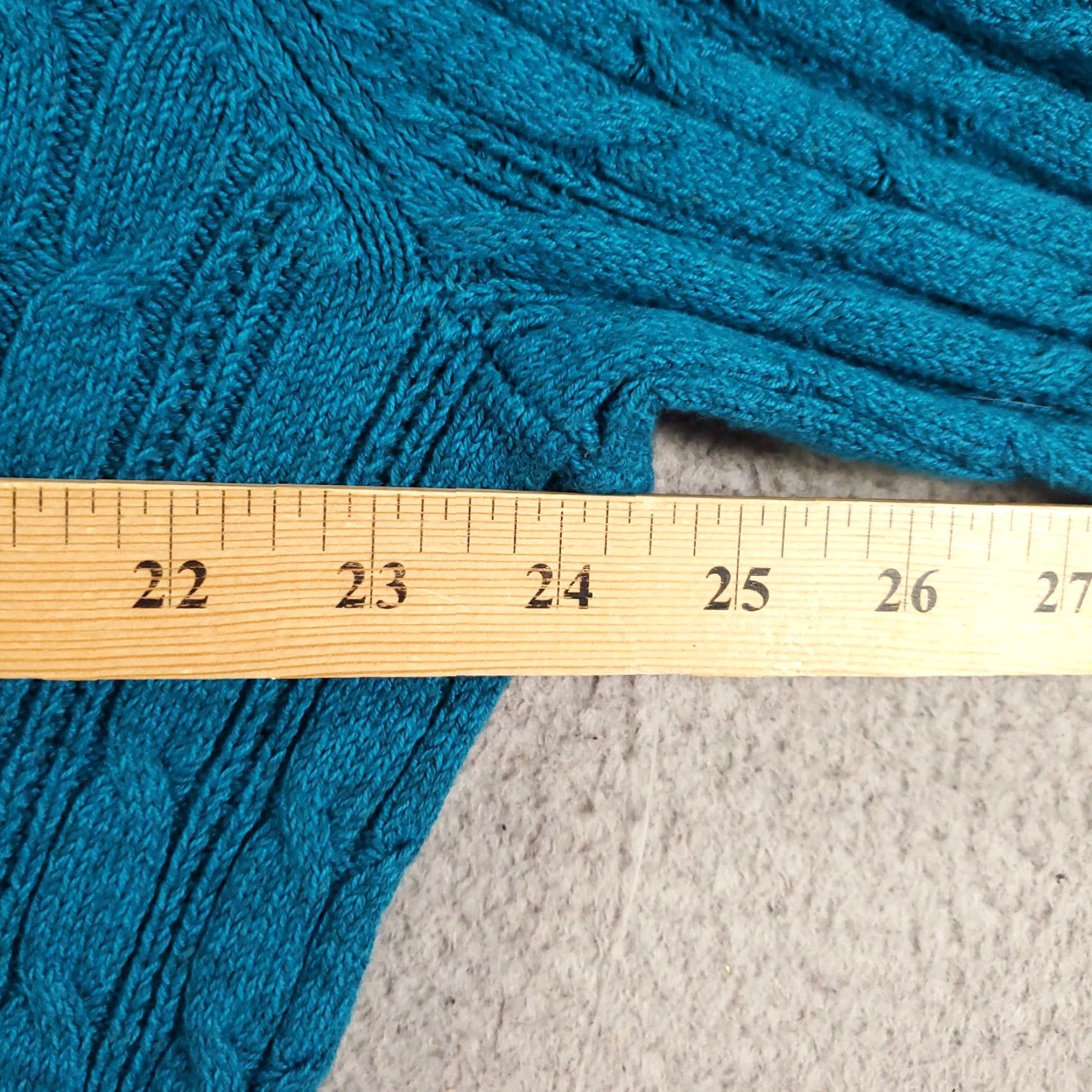 Vintage New Womens Sweater Size 2X Blue Cable Knit Chunky Long Sleeve Pullover NWT Size XXL / US 16-18 / IT 52-54 - 4 Thumbnail