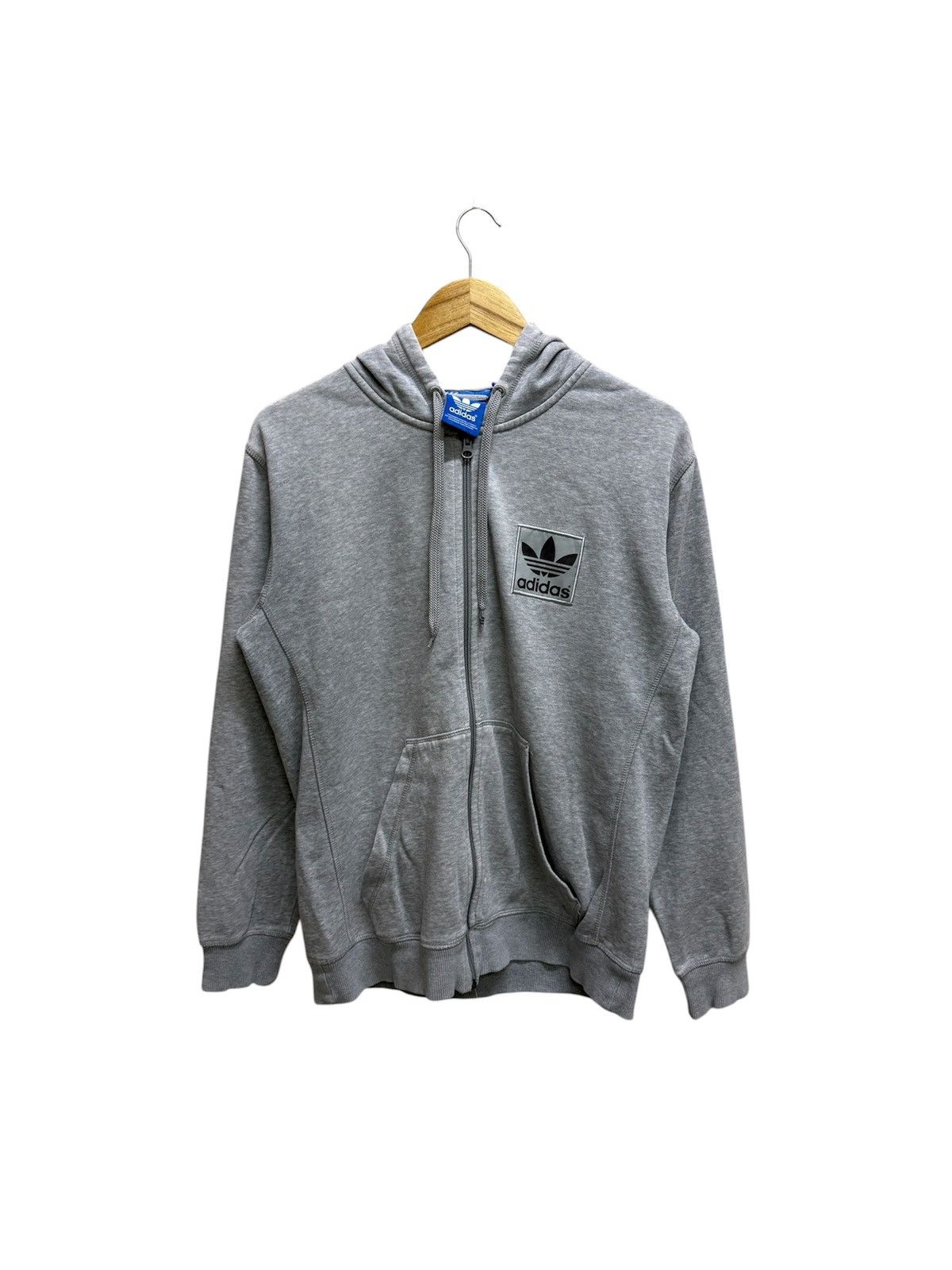 Adidas Adidas Trefoil Chest Logo Patch Zip Up Sweater Hoodie Size US M / EU 48-50 / 2 - 1 Thumbnail