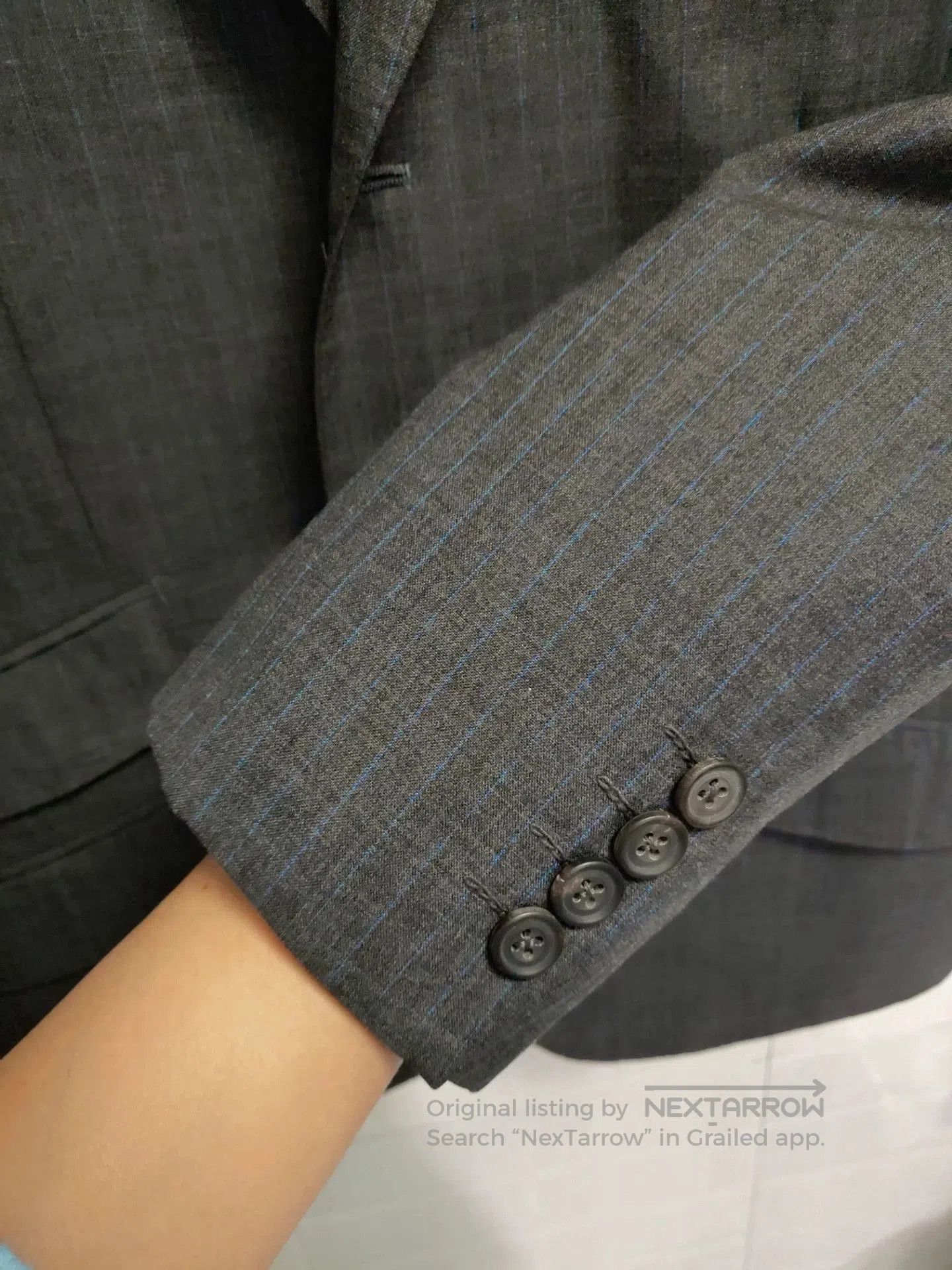 Ring Jacket Japanese Wool Suit Jacket with Stripes. Size US M / EU 48-50 / 2 - 3 Thumbnail