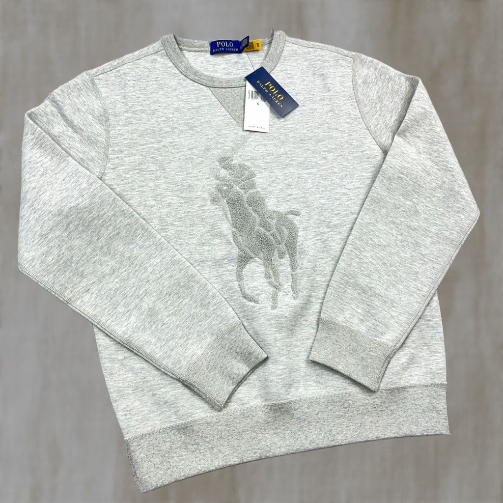 Polo Ralph Lauren Polo Ralph Lauren Sweatshirt Men Small Heather Gray Big Pony Crewneck Sweater Size US S / EU 44-46 / 1 - 1 Thumbnail