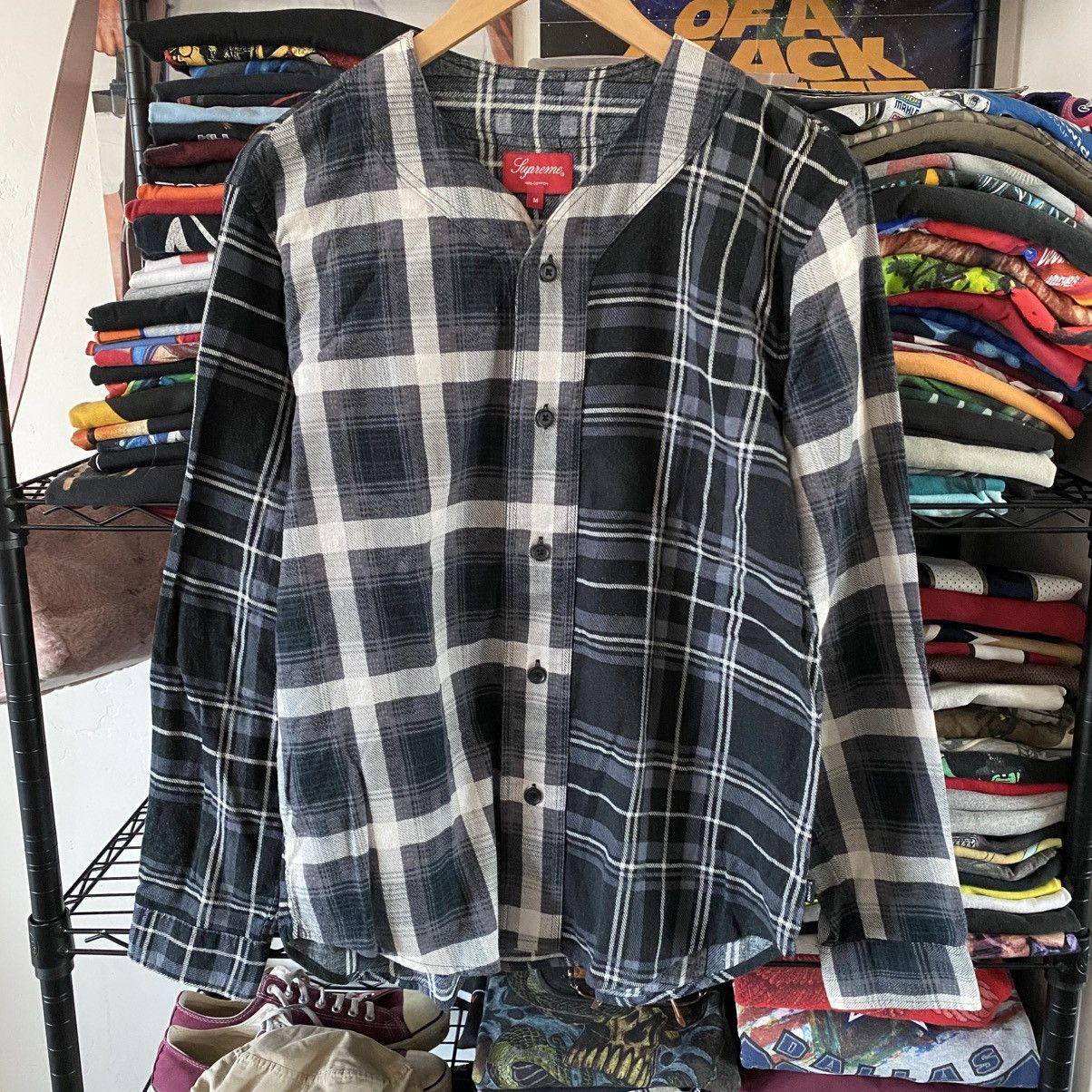 Supreme Supreme Multi Plaid Flannel Shirt Black 2016 Size US M / EU 48-50 / 2 - 1 Thumbnail