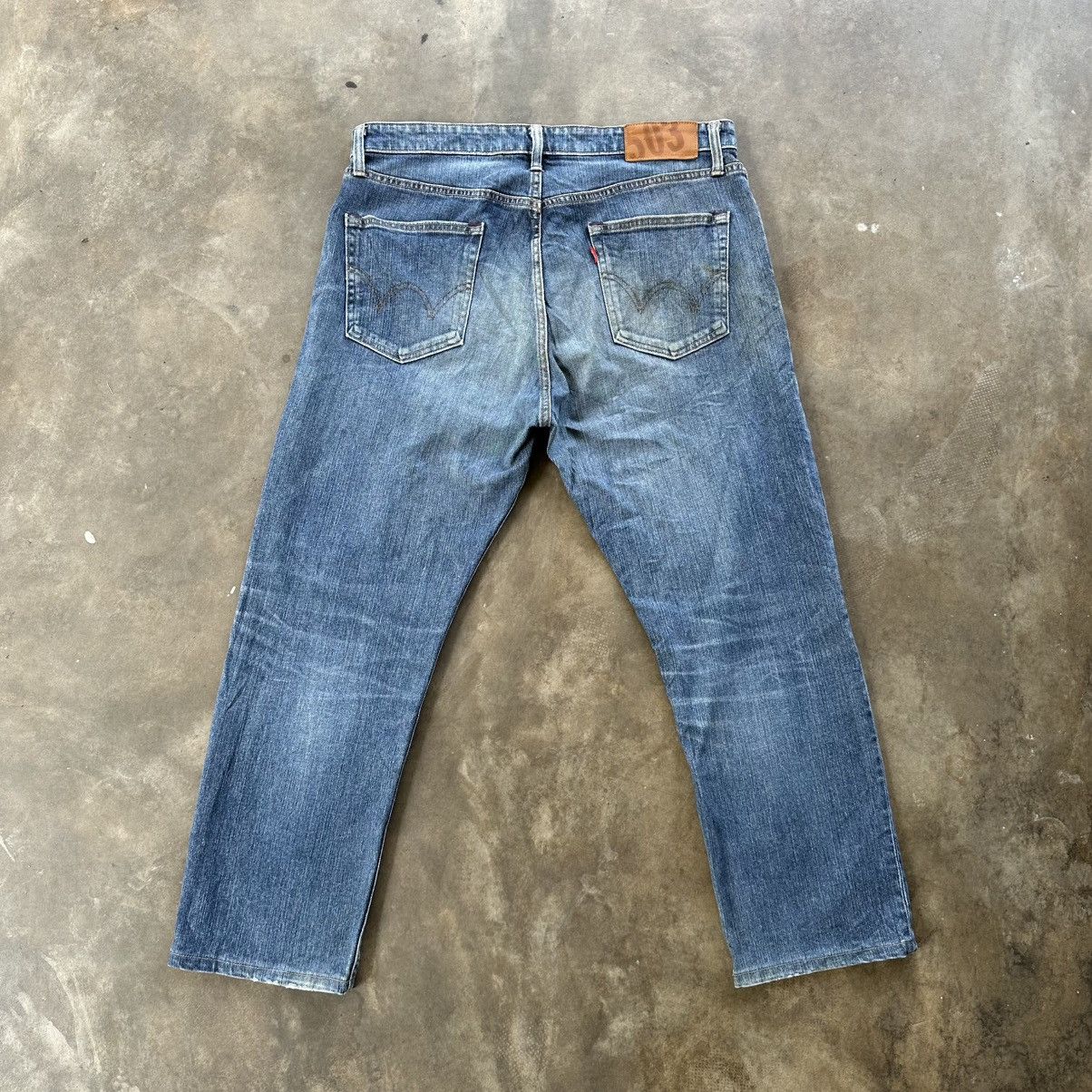 Japanese Brand Vintage Edwin Distressed Faded Denim Jean Pant W35 Size US 35 - 8 Thumbnail