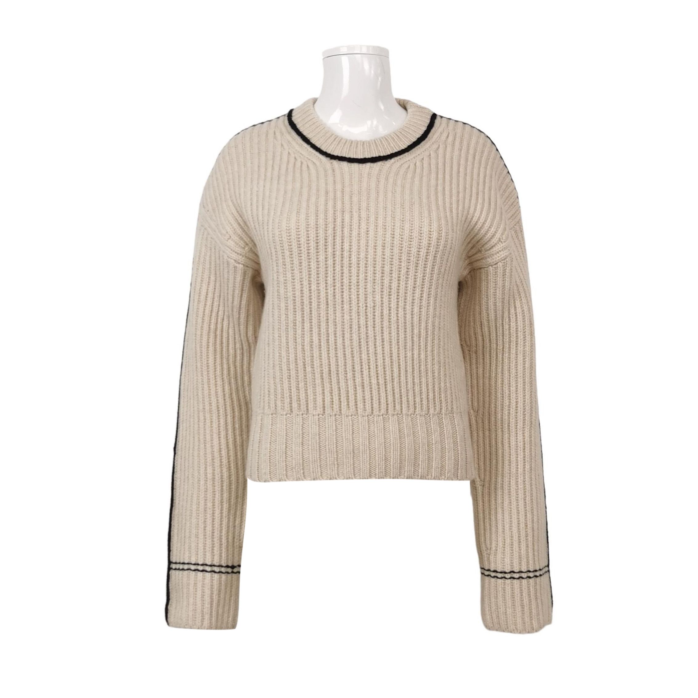 Acne Studios Acne Studios S Solid Long-Sleeve Knit Sweater Size XS / US 0-2 / IT 36-38 - 1 Thumbnail