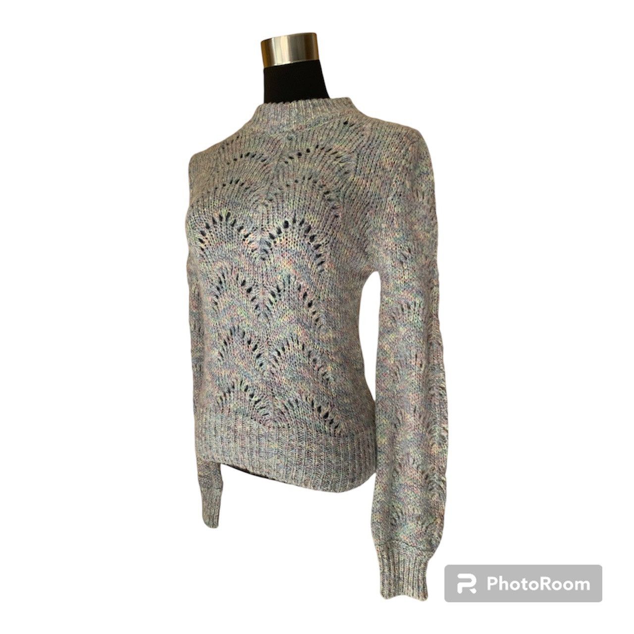 Designer NWT Pointelle Sweater - Dynamite Knitwear Collection Size XS / US 0-2 / IT 36-38 - 5 Thumbnail