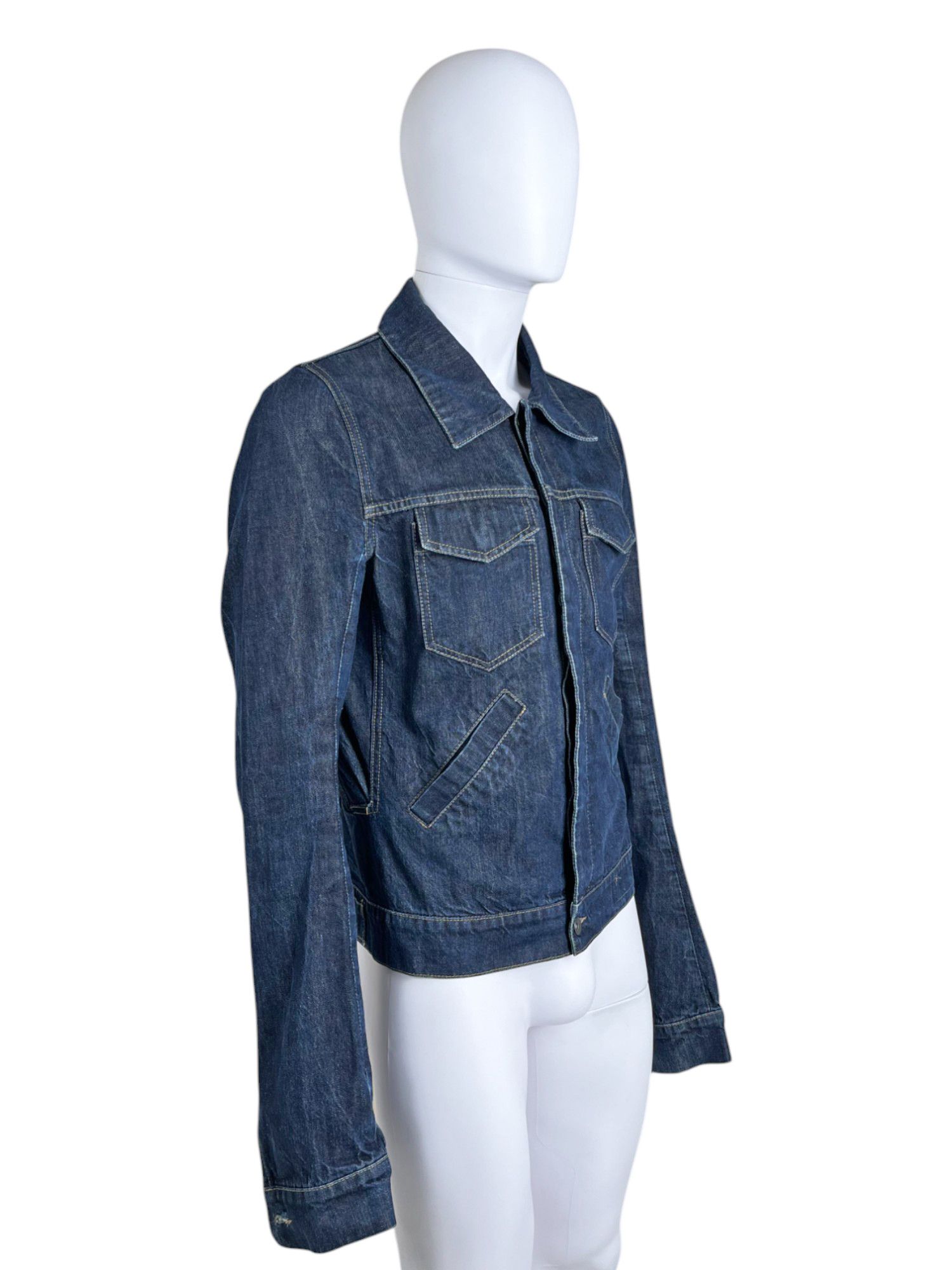 Rick Owens DRKSHDW 2000's Denim Cropped Jacket Size US M / EU 48-50 / 2 - 3 Thumbnail