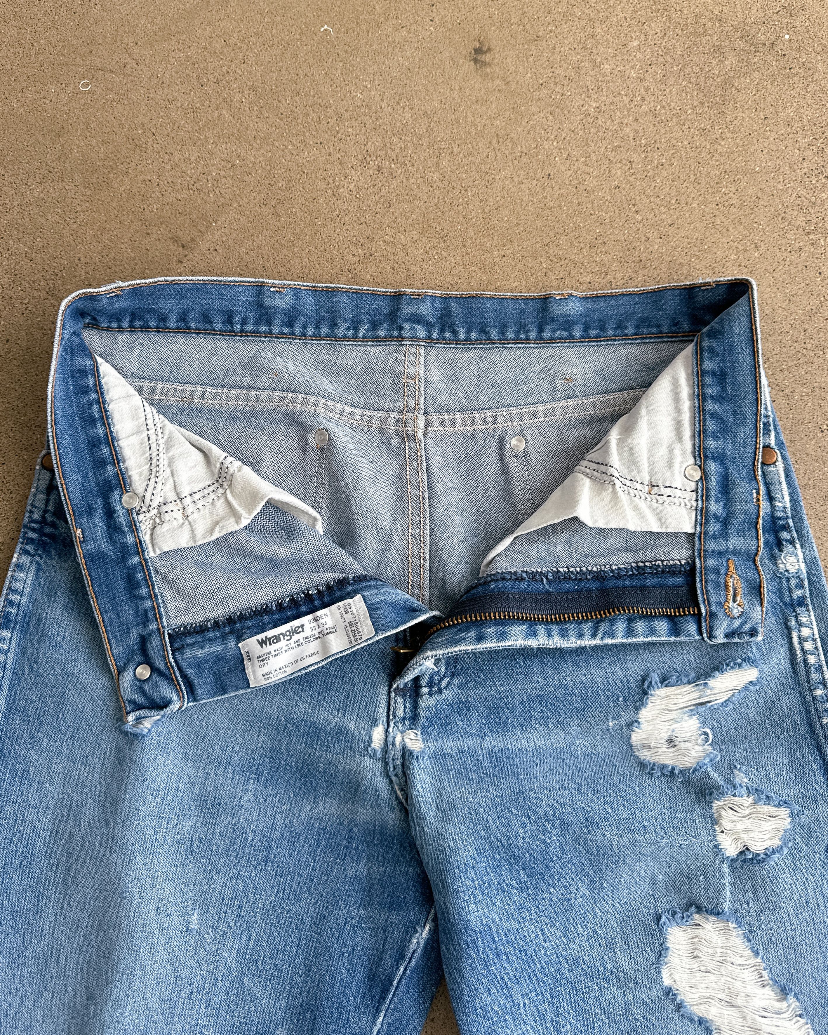 Wrangler Vintage 90s Wrangler 936 Jeans Distressed Cowboy Men's 32 Size US 32 / EU 48 - 2 Thumbnail