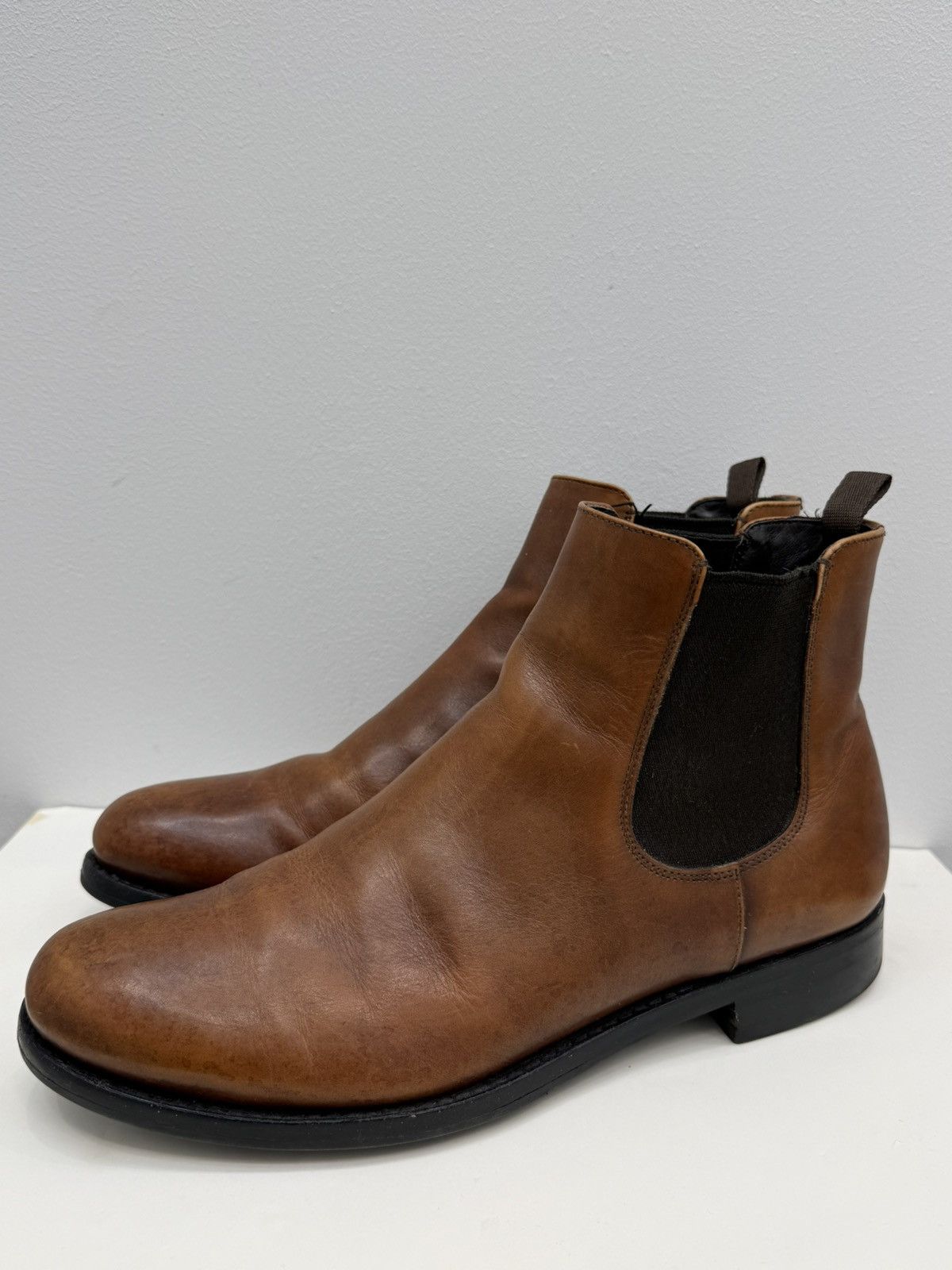 Prada Prada Leather Chelsea Boots Size US 6 / EU 39 - 1 Thumbnail