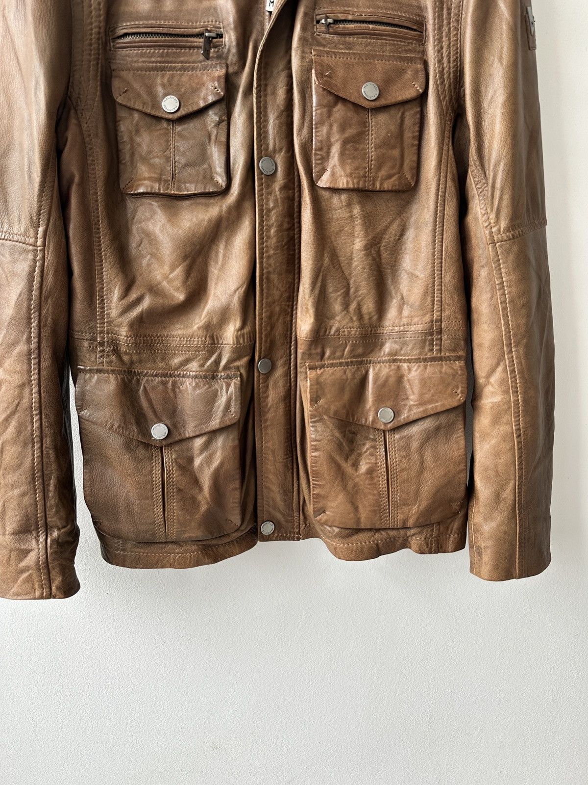 Genuine Leather MAURITIUS Vegetable Tanned Leather Field Jacket Size 54 Size US L / EU 52-54 / 3 - 6 Thumbnail
