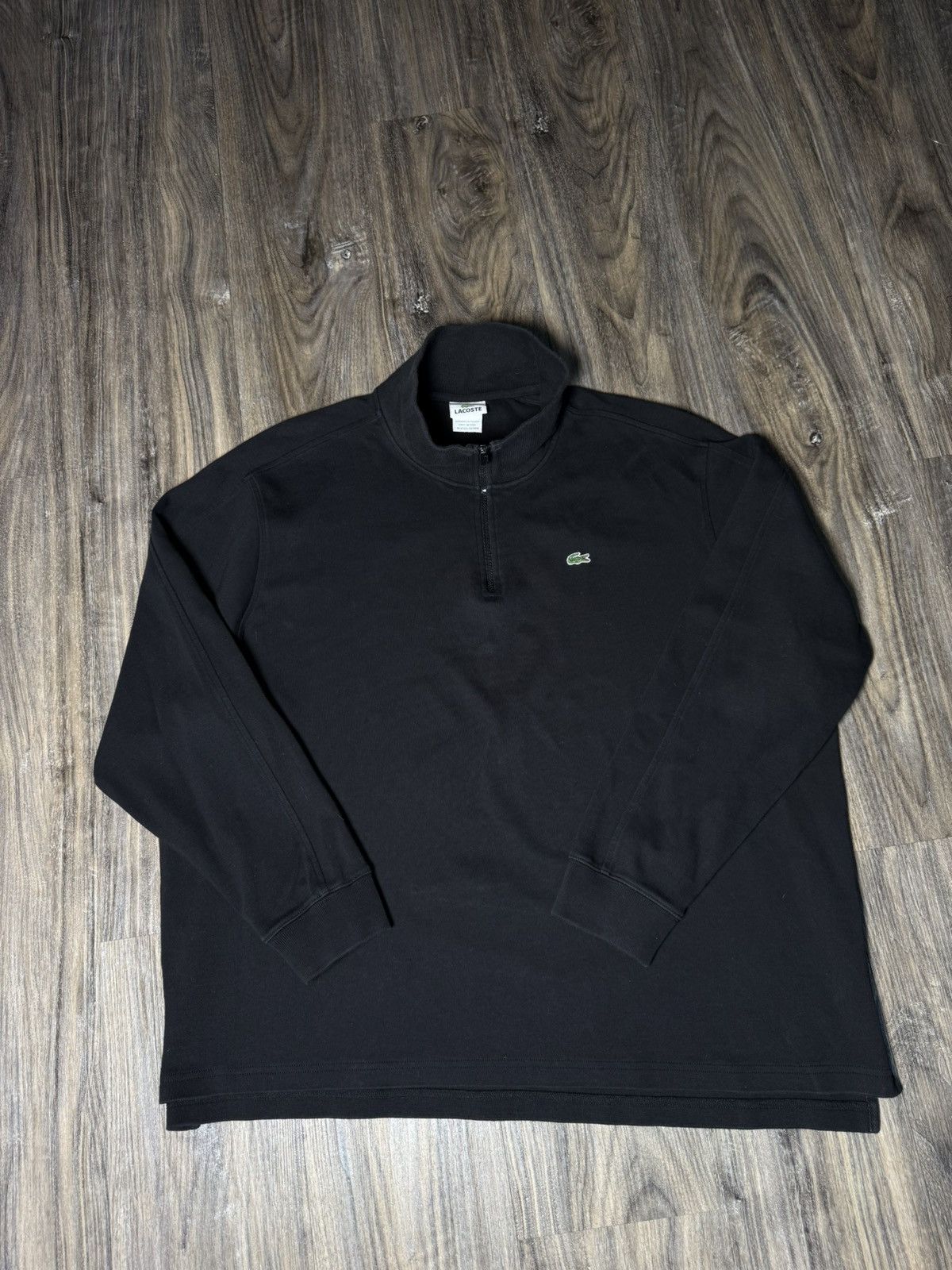 Lacoste Men’s Lacoste 1/4 Zip Pullover Sweatshirt Black Size US XXL / EU 58 / 5 - 1 Thumbnail
