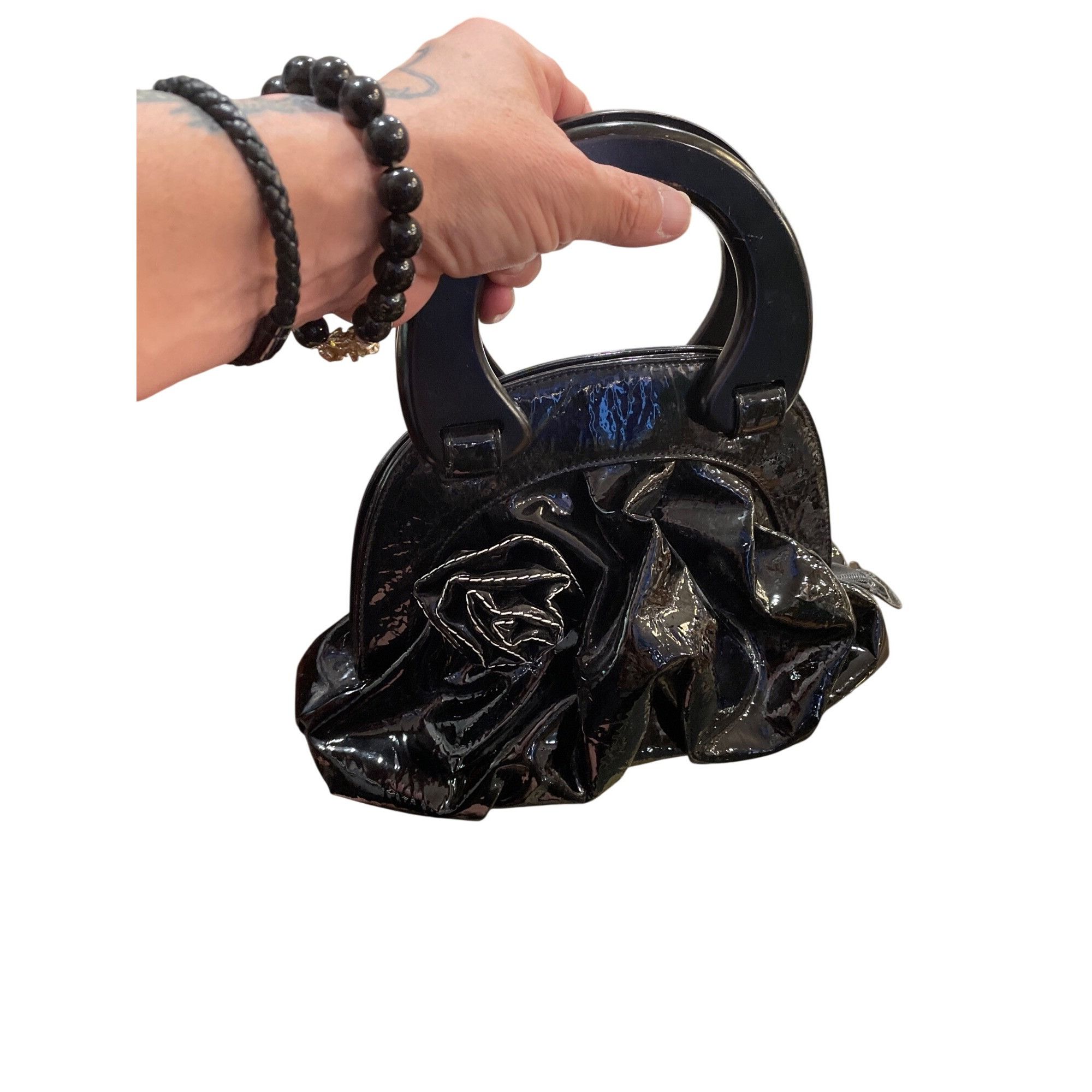 Other Joelin Leather collection wms black leather patent satchel h Size ONE SIZE - 20 Thumbnail