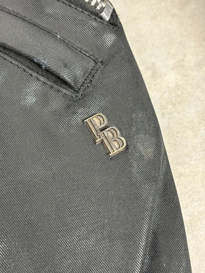 Balmain FW2012 Pierre Balmain Buttoned Waxed Black Bomber Jacket Size US M / EU 48-50 / 2 - 8 Thumbnail