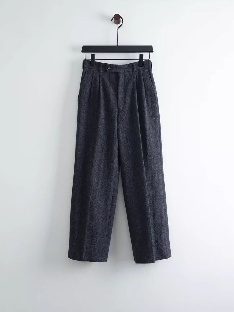Comme des Garcons COMME des GARCONS HOMME dark grey straight leg wide pleated Size US 30 / EU 46 - 2 Thumbnail