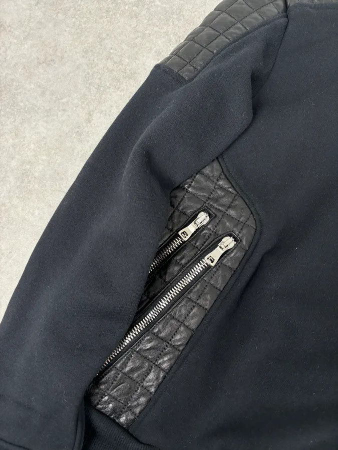 Balmain 2010s Balmain Black Quilted Leather Pocket Sweater Size US M / EU 48-50 / 2 - 8 Thumbnail