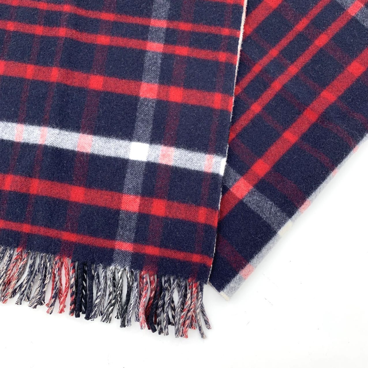 Burberry Burberry Colorblock Wool Fringe Scarf (200×50 cm) Size ONE SIZE - 5 Thumbnail