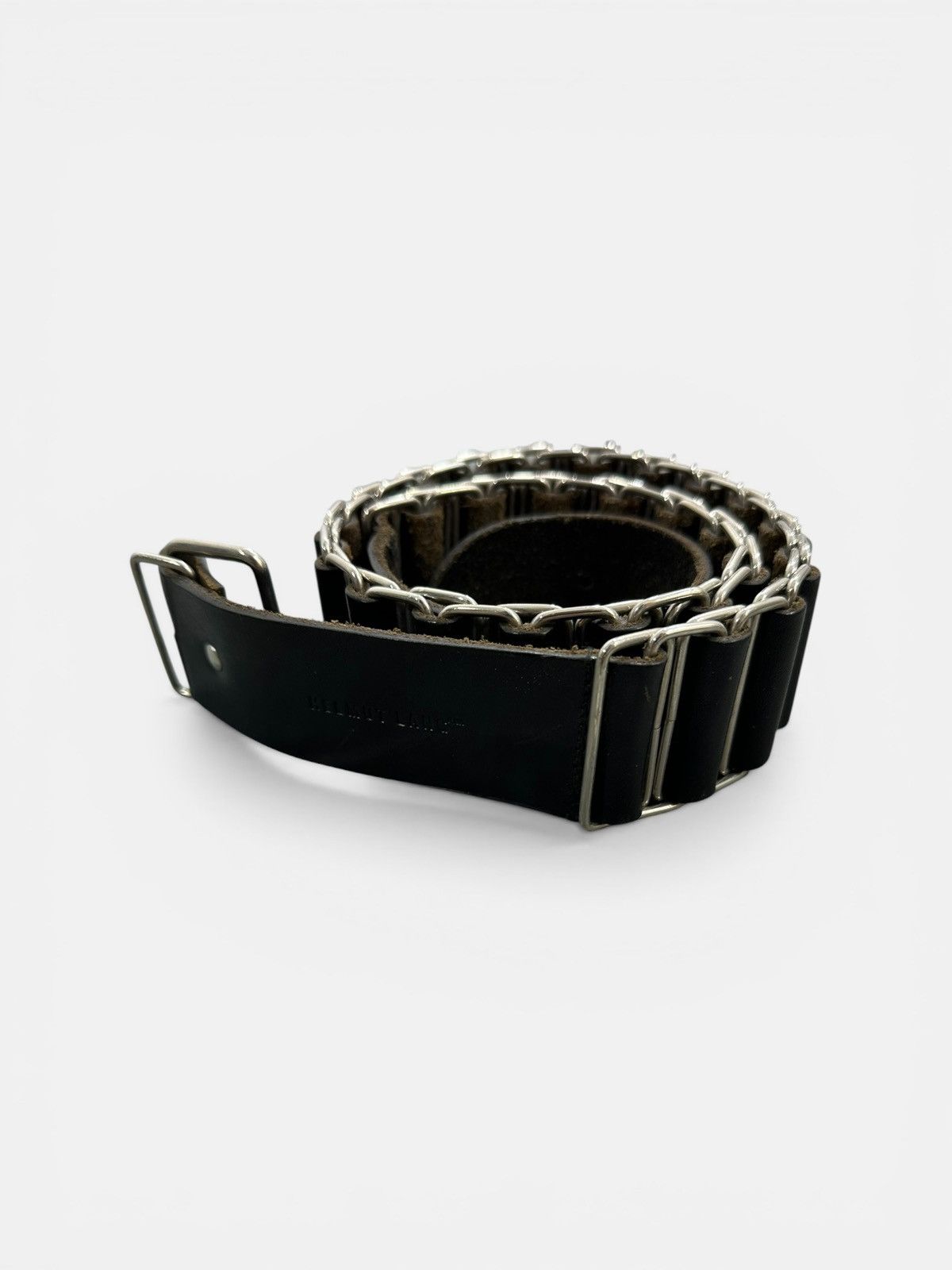 Helmut Lang Helmut Lang - AW98 Chainlink Leather Belt Size ONE SIZE - 2 Thumbnail