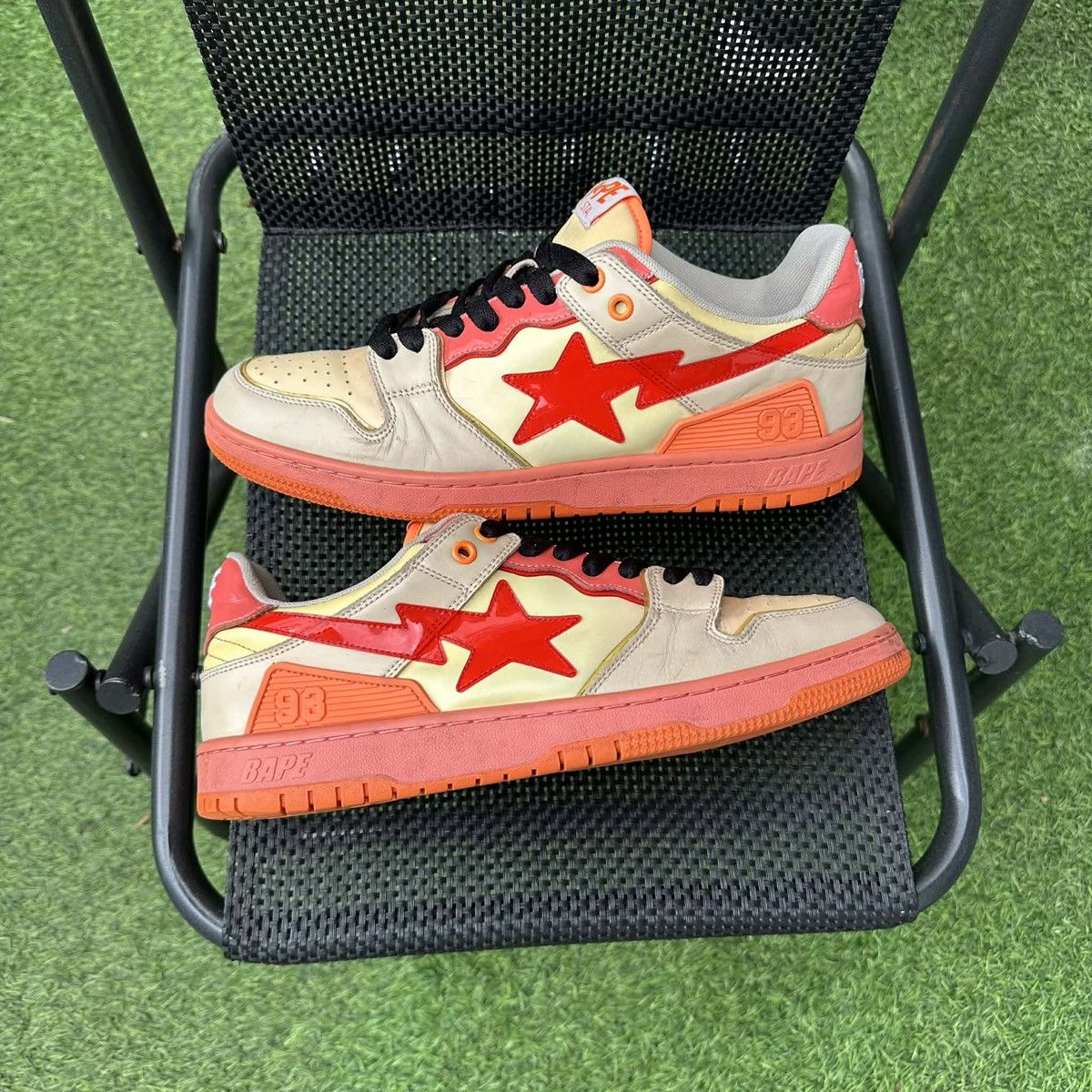 Bape Bape Sta SK8 Low Orange Red Size US 10 / EU 43 - 1 Thumbnail