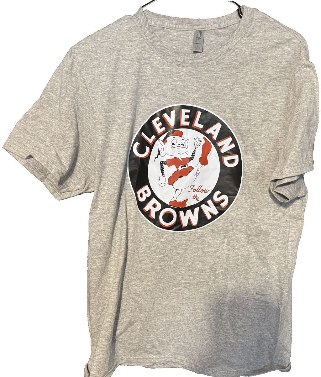 Fruit Of The Loom Cleveland Browns Vintage Brownie the Elf Logo T-shirt Men’s Size US L / EU 52-54 / 3 - 1 Thumbnail