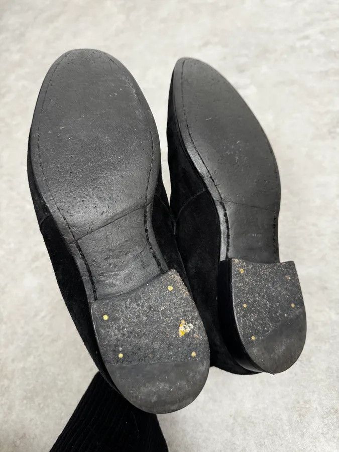 Saint Laurent Paris 2000s Saint Laurent Black Suede Low Buckle Boots Size US 8 / EU 41 - 5 Thumbnail